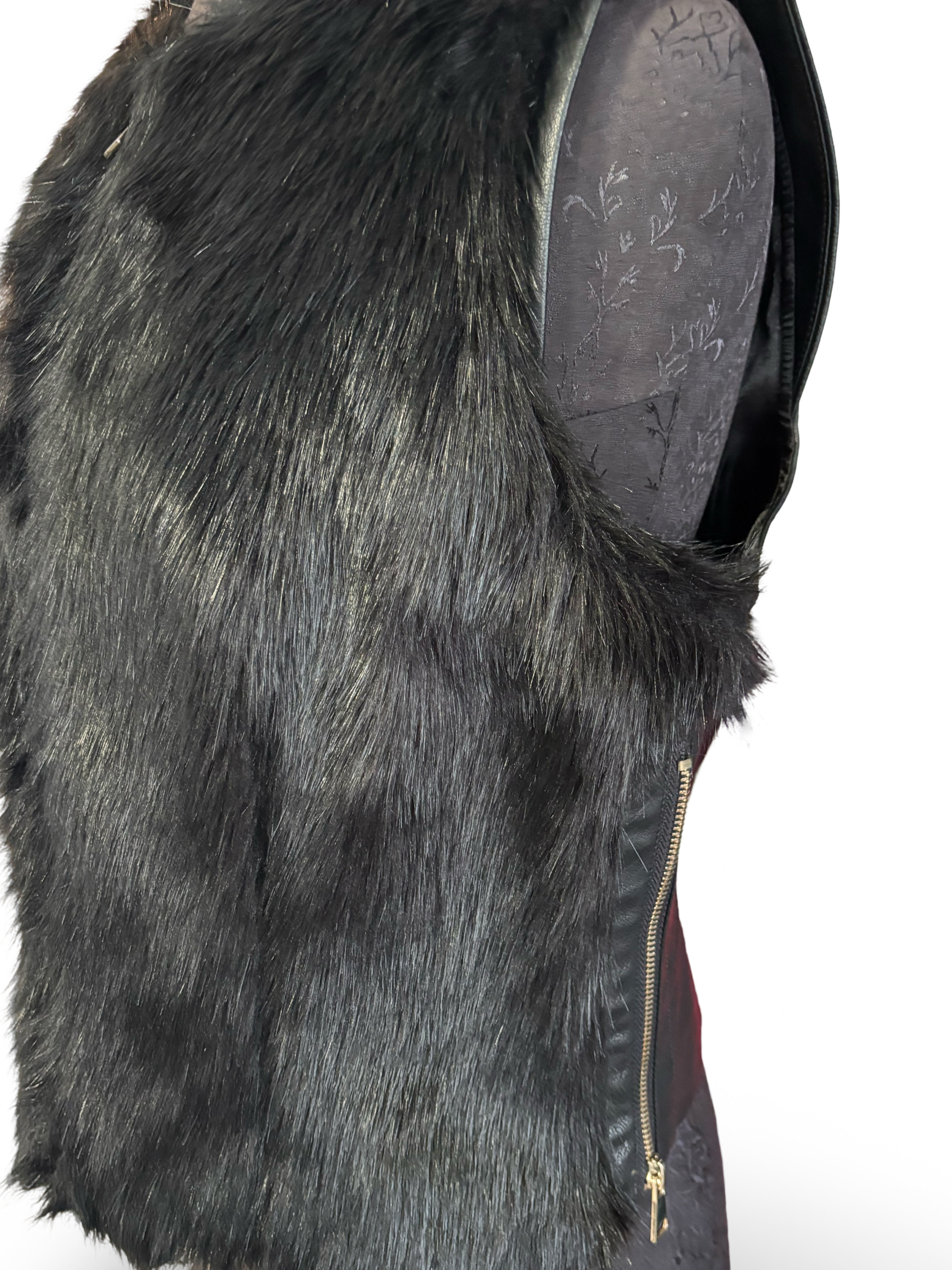 Faux Fur Zipper Closure Vest