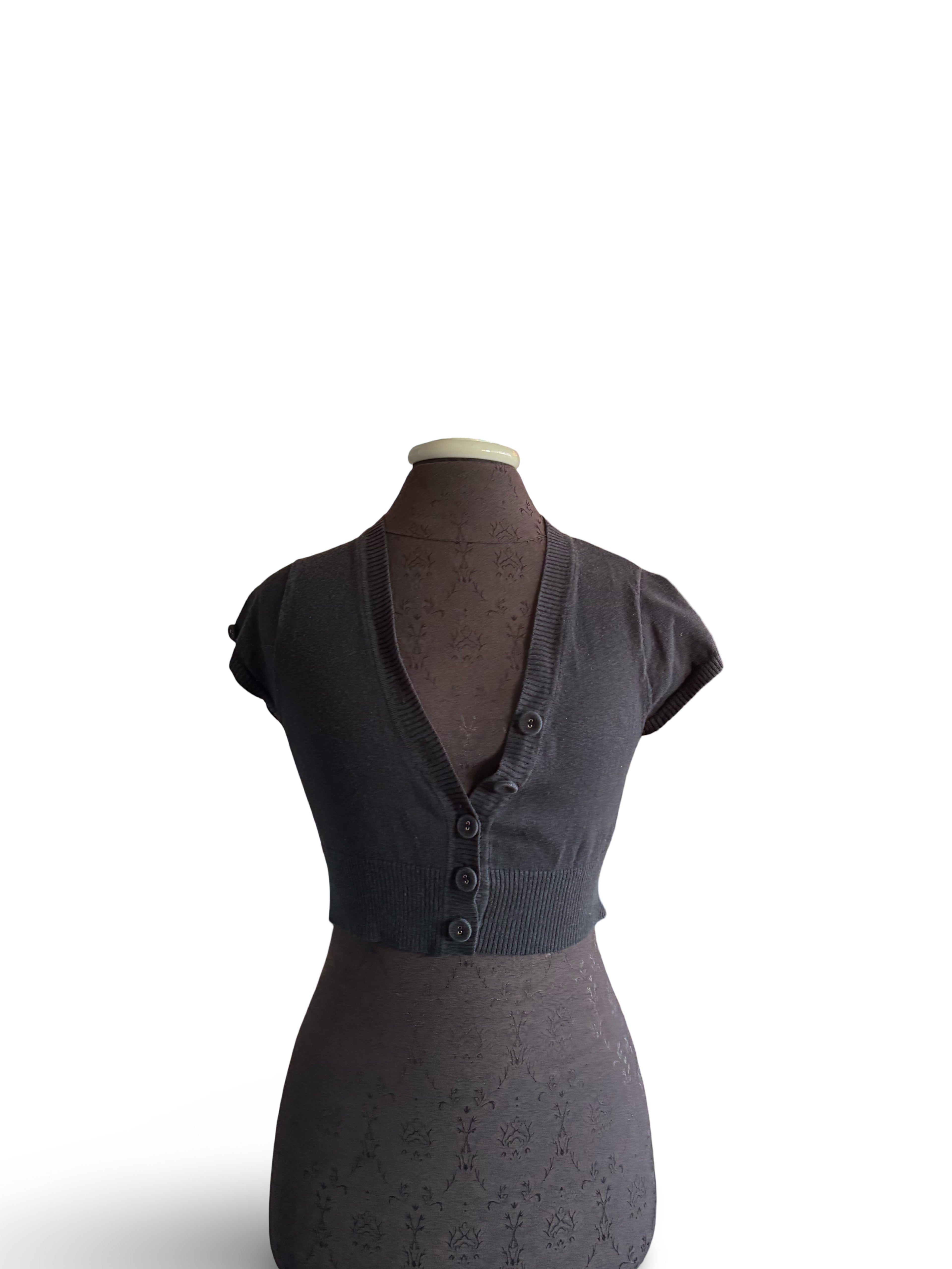 Derek Heart Cropped Cardigan