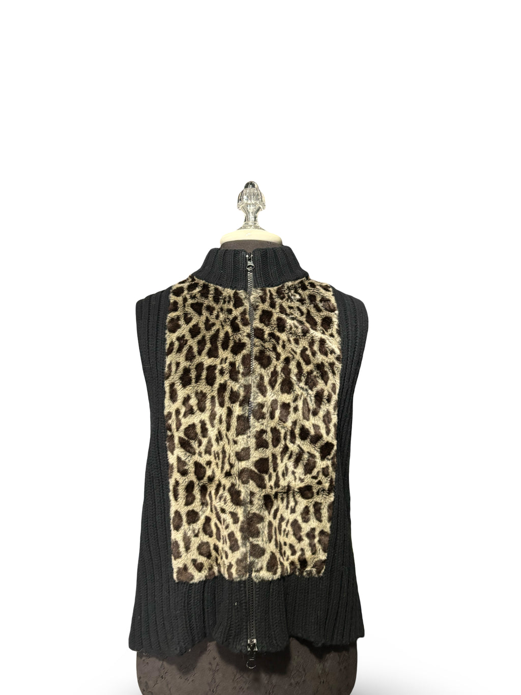 Parkhurst Leopard Print Zip Vest