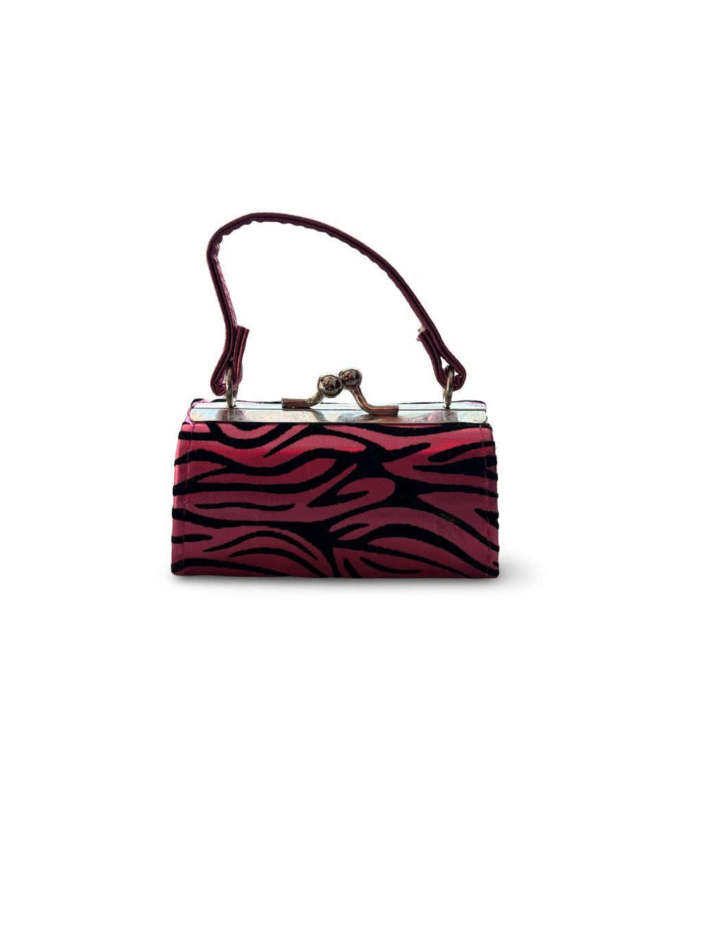 Velvet Pink Zebra Mini Bag