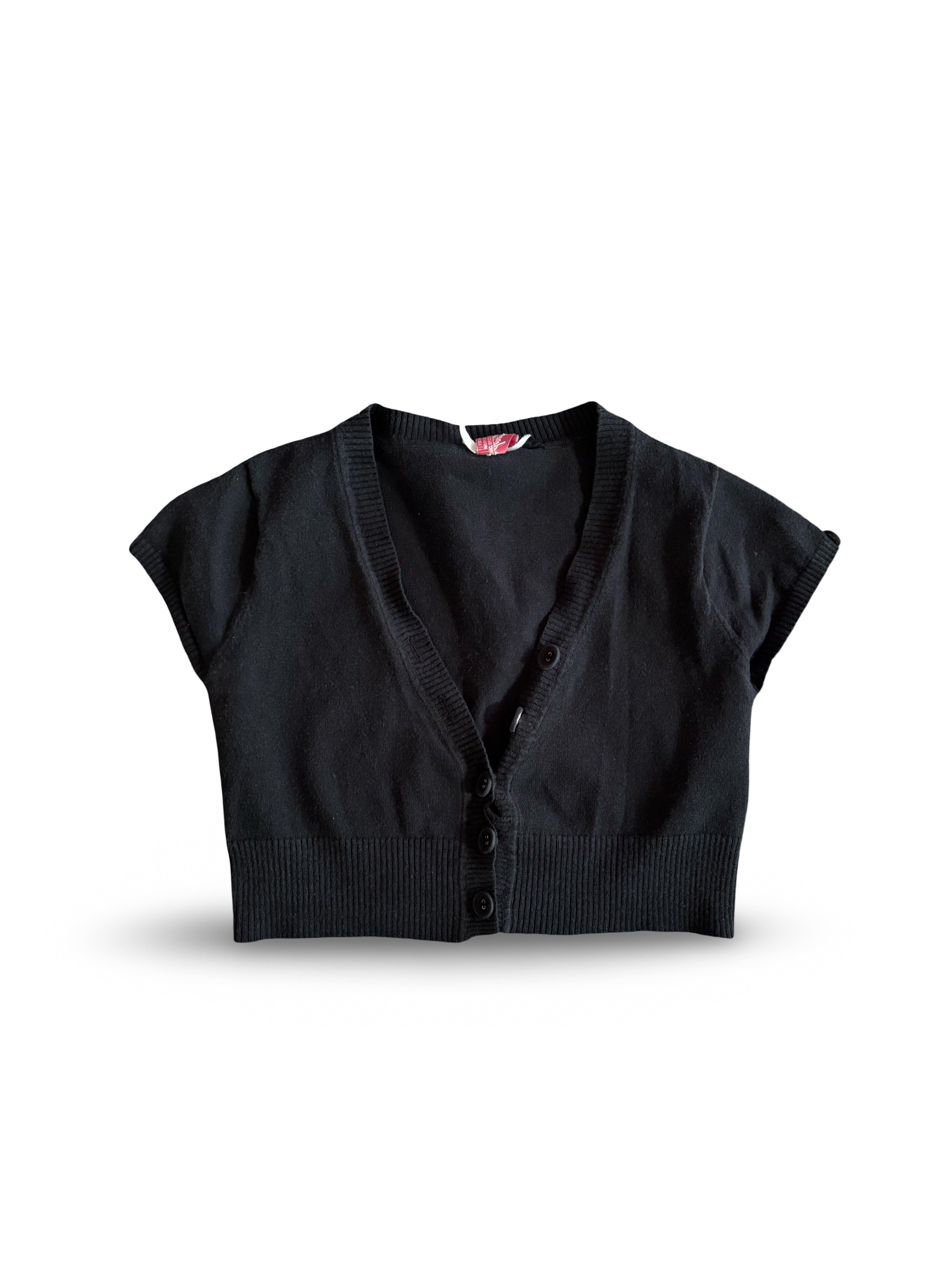 Derek Heart Cropped Cardigan