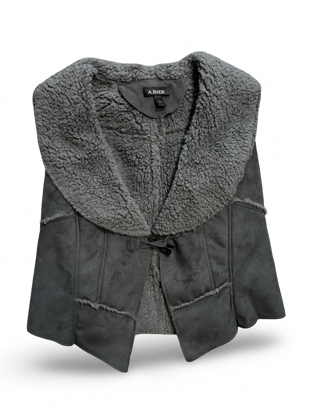 A.byer Suede Like Vest With Fur Collar & Lining