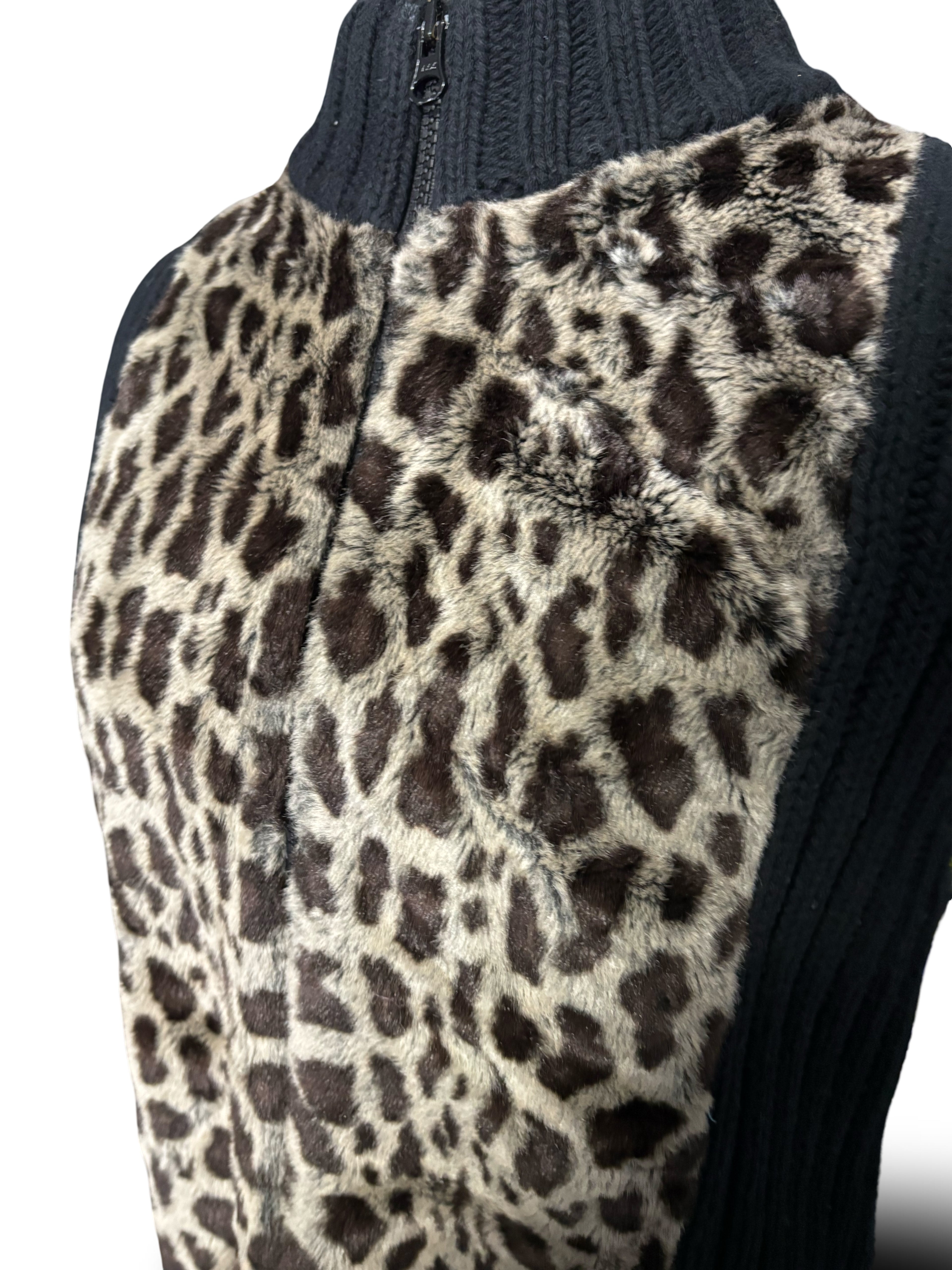 Parkhurst Leopard Print Zip Vest