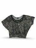 Day Trip Animal Print Top With Sequin Neckline