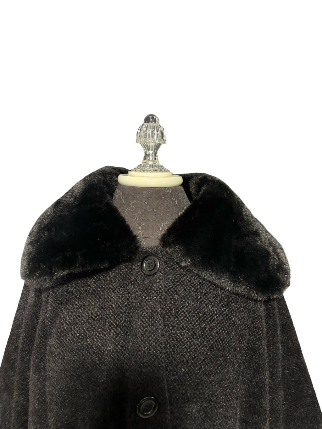 Flow Coat With Faux Fur Collar/Sleeve Cuff
