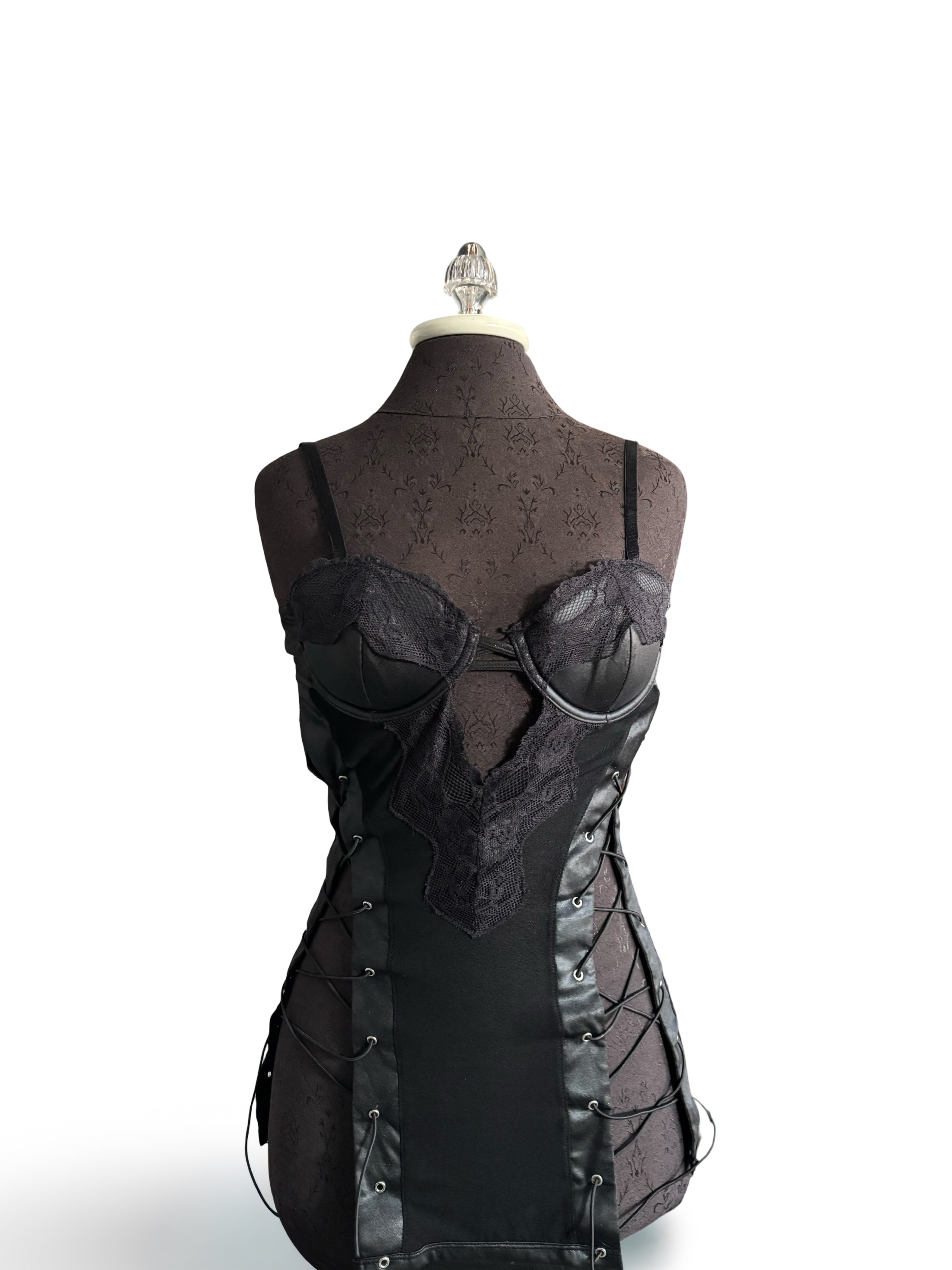 Dreamgirl Lace Tie Corset Lingerie