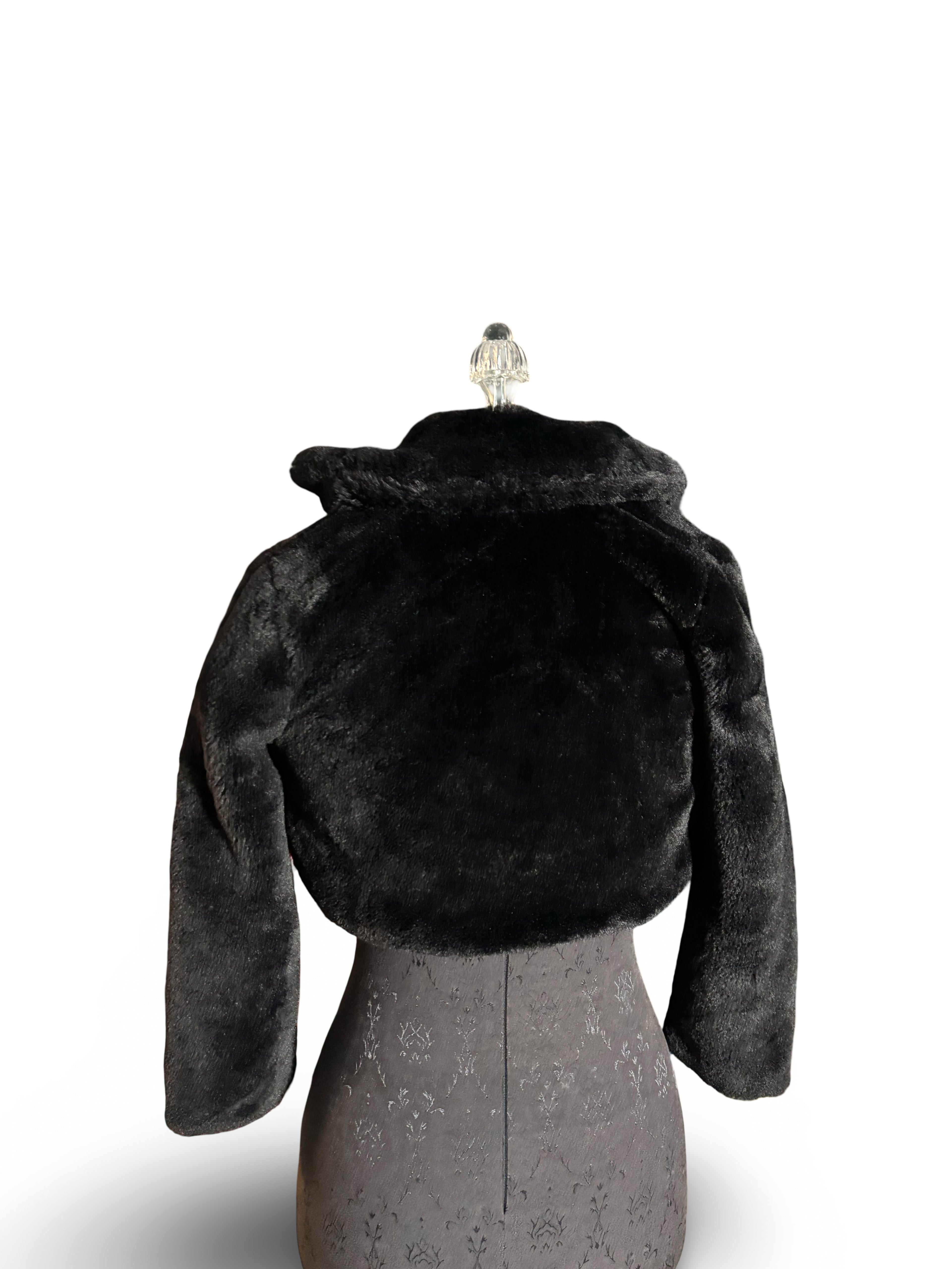 KnitWorks Kids Faux Fur Cropped Jacket