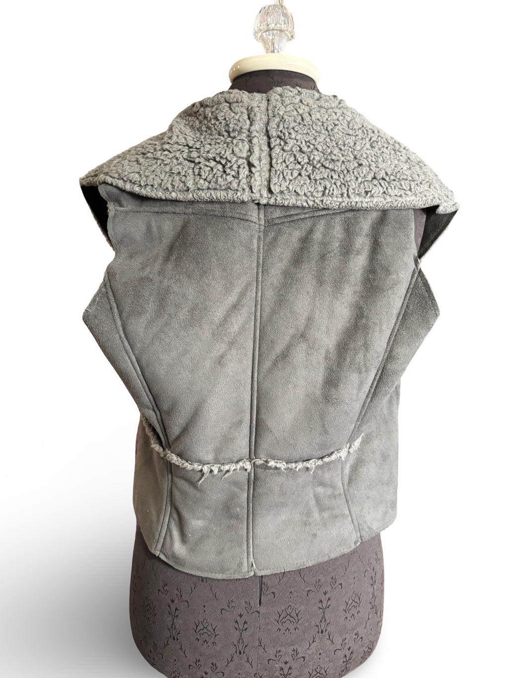 A.byer Suede Like Vest With Fur Collar & Lining