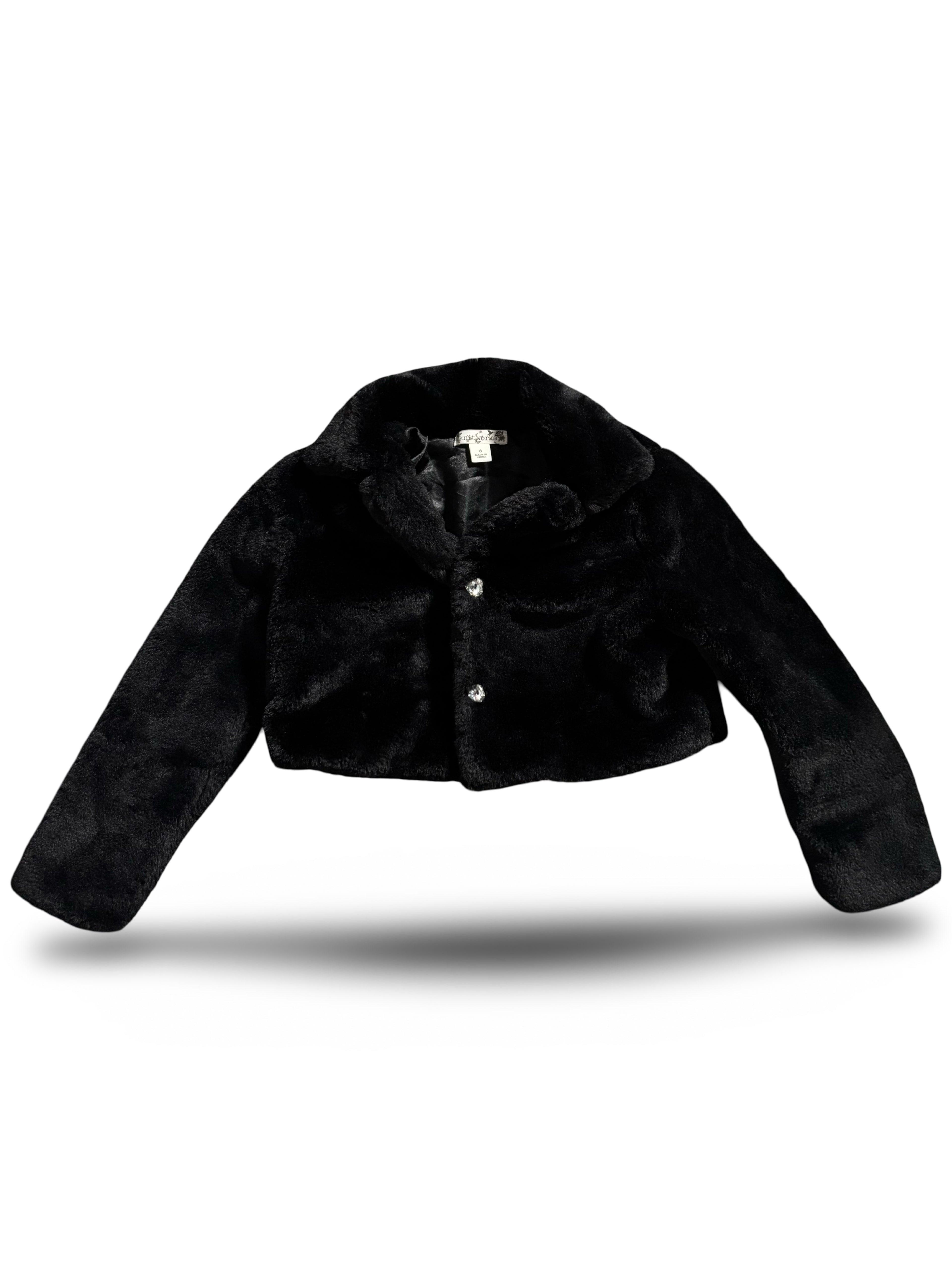KnitWorks Kids Faux Fur Cropped Jacket
