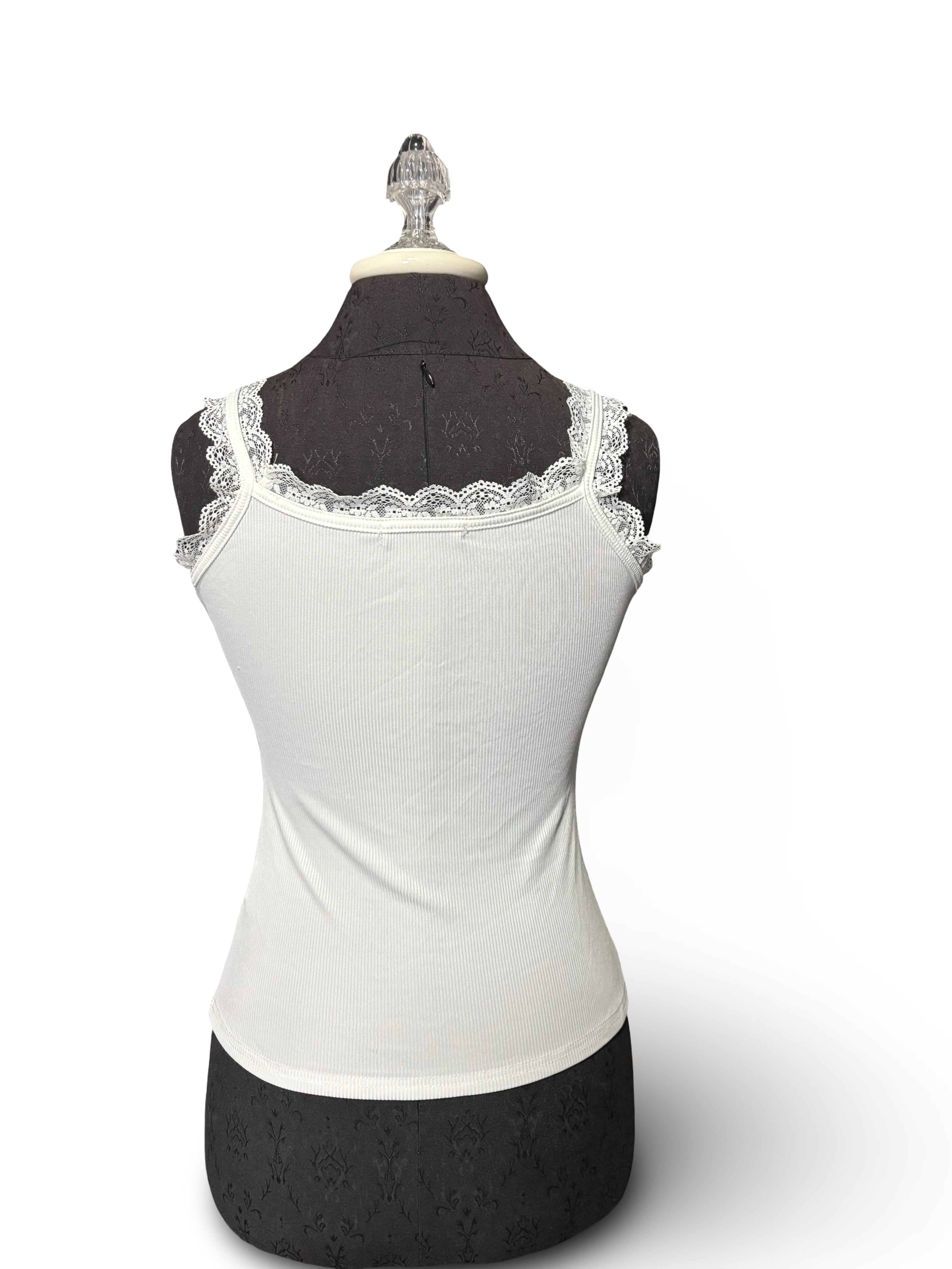 Lace Trim Shein Tank Top