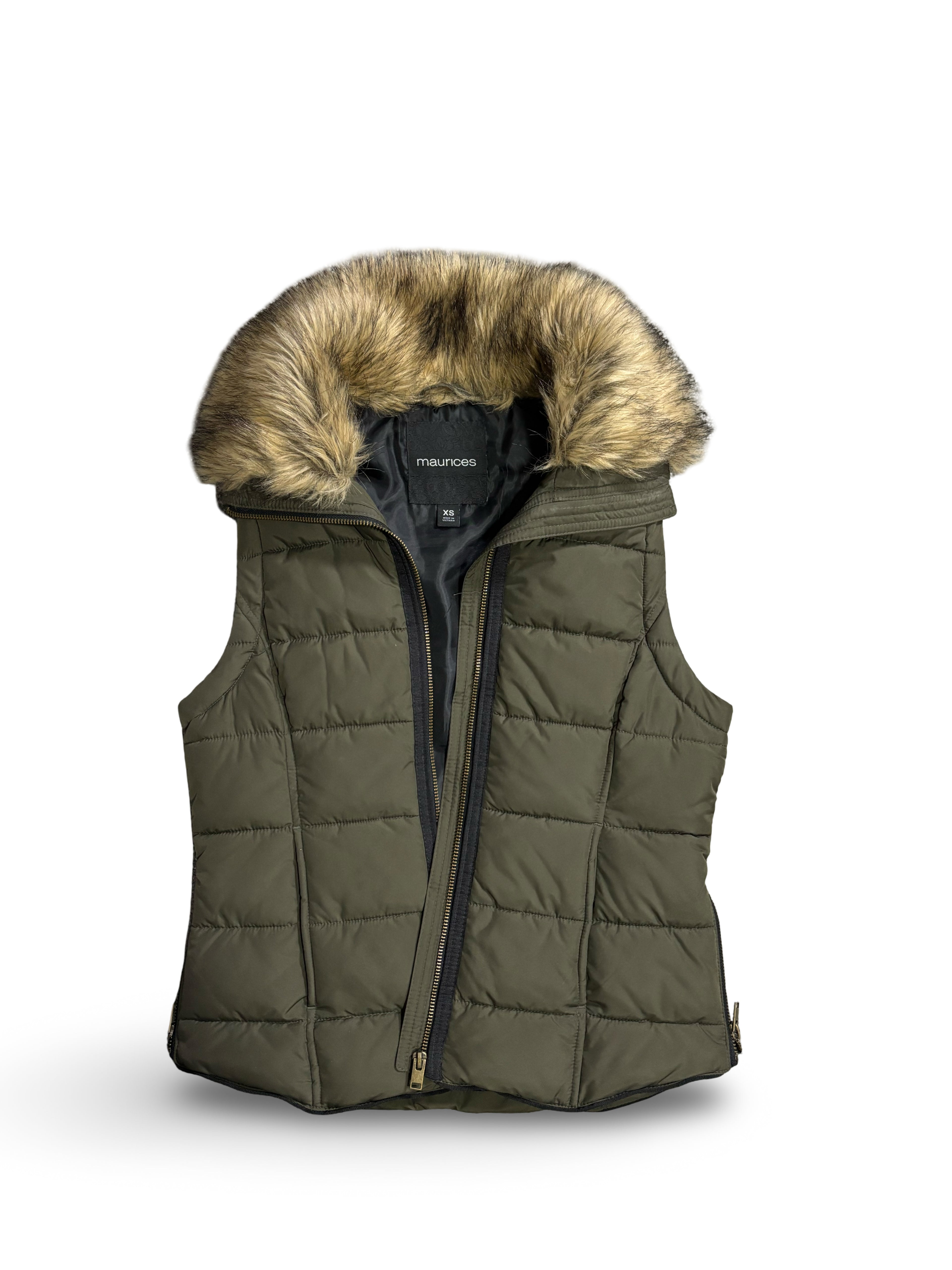 Maurices Fur Collared Puff Vest