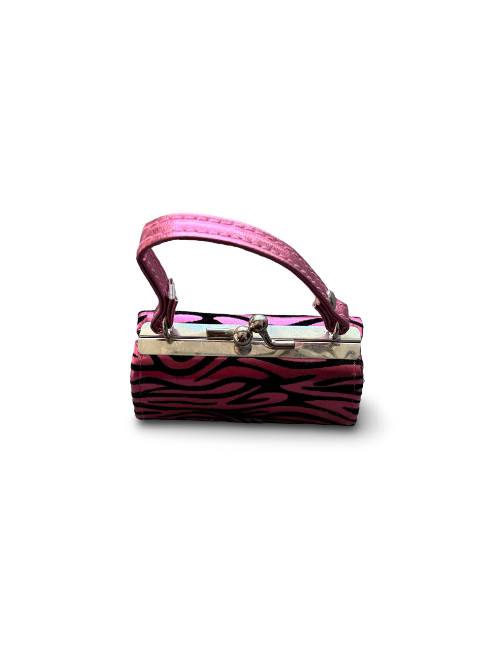 Velvet Pink Zebra Mini Bag
