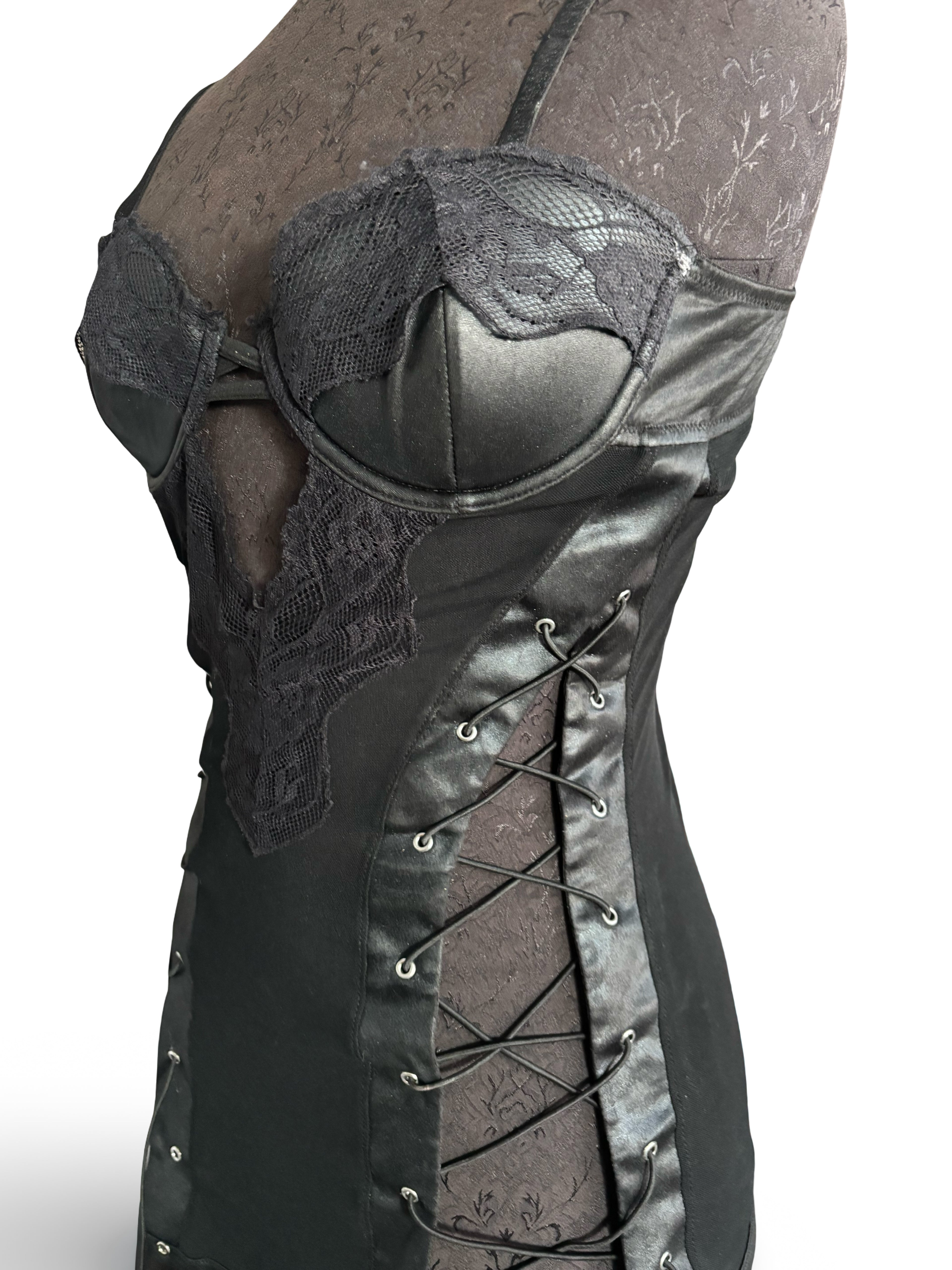 Dreamgirl Lace Tie Corset Lingerie