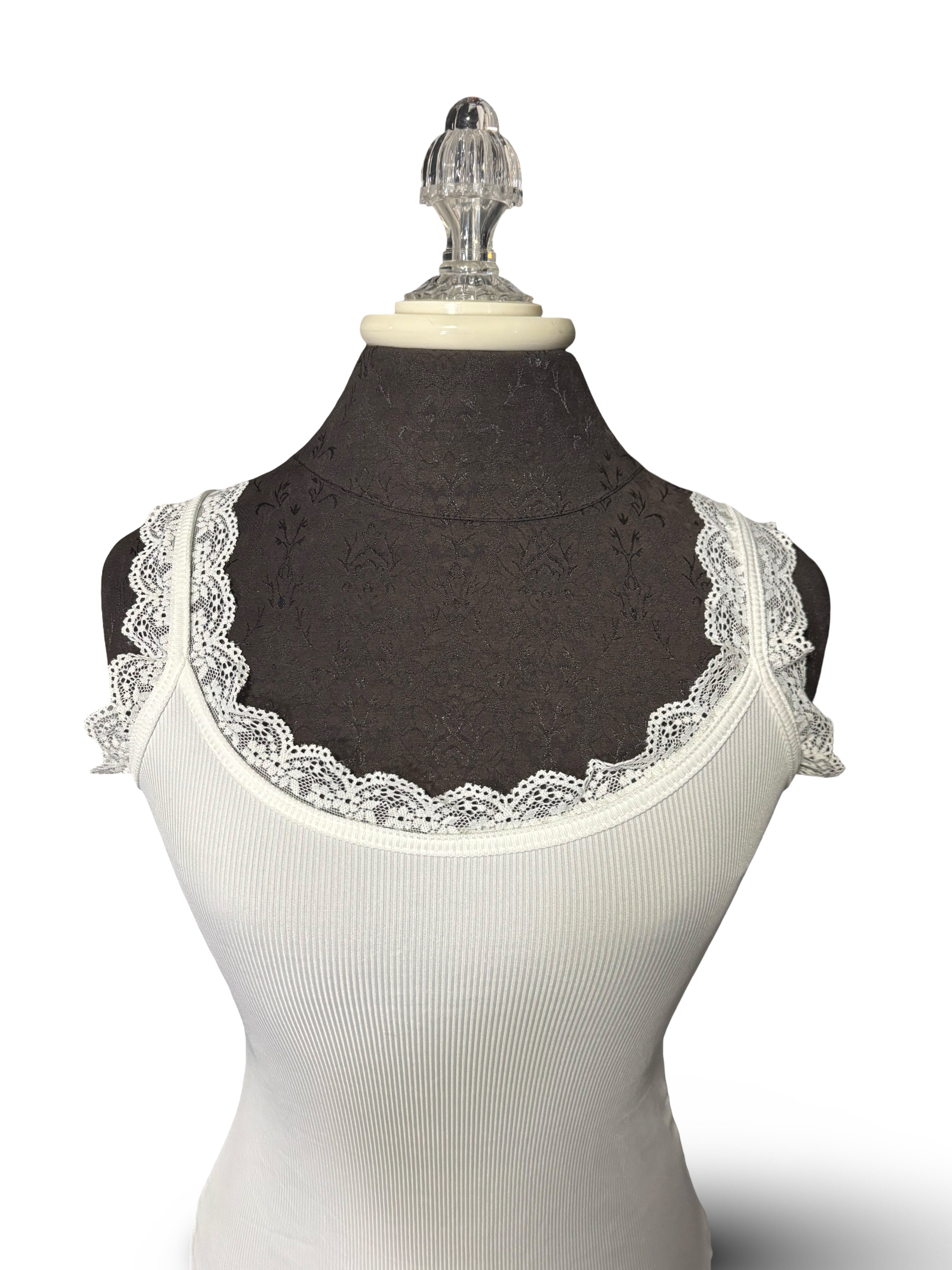 Lace Trim Shein Tank Top