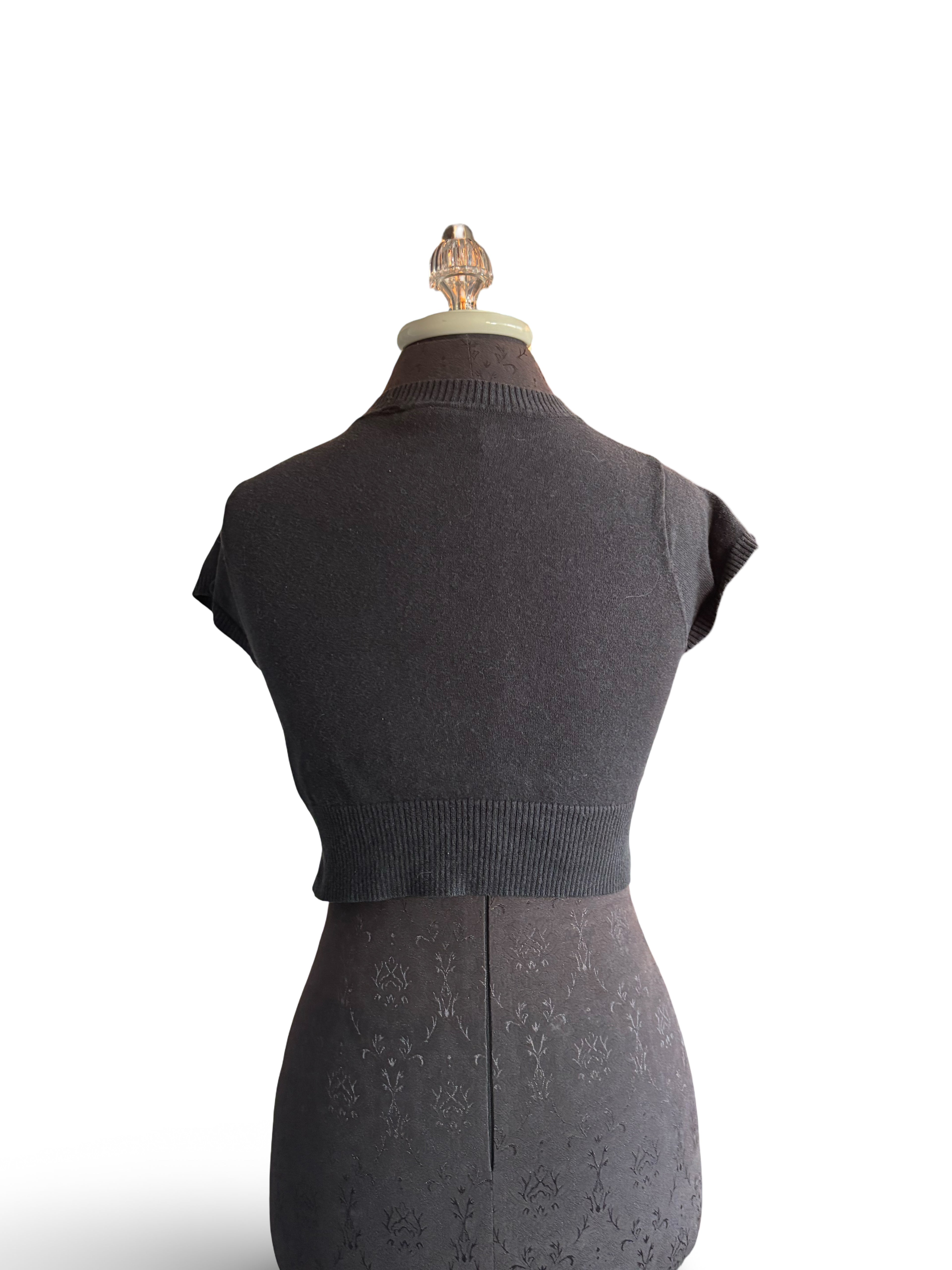 Derek Heart Cropped Cardigan