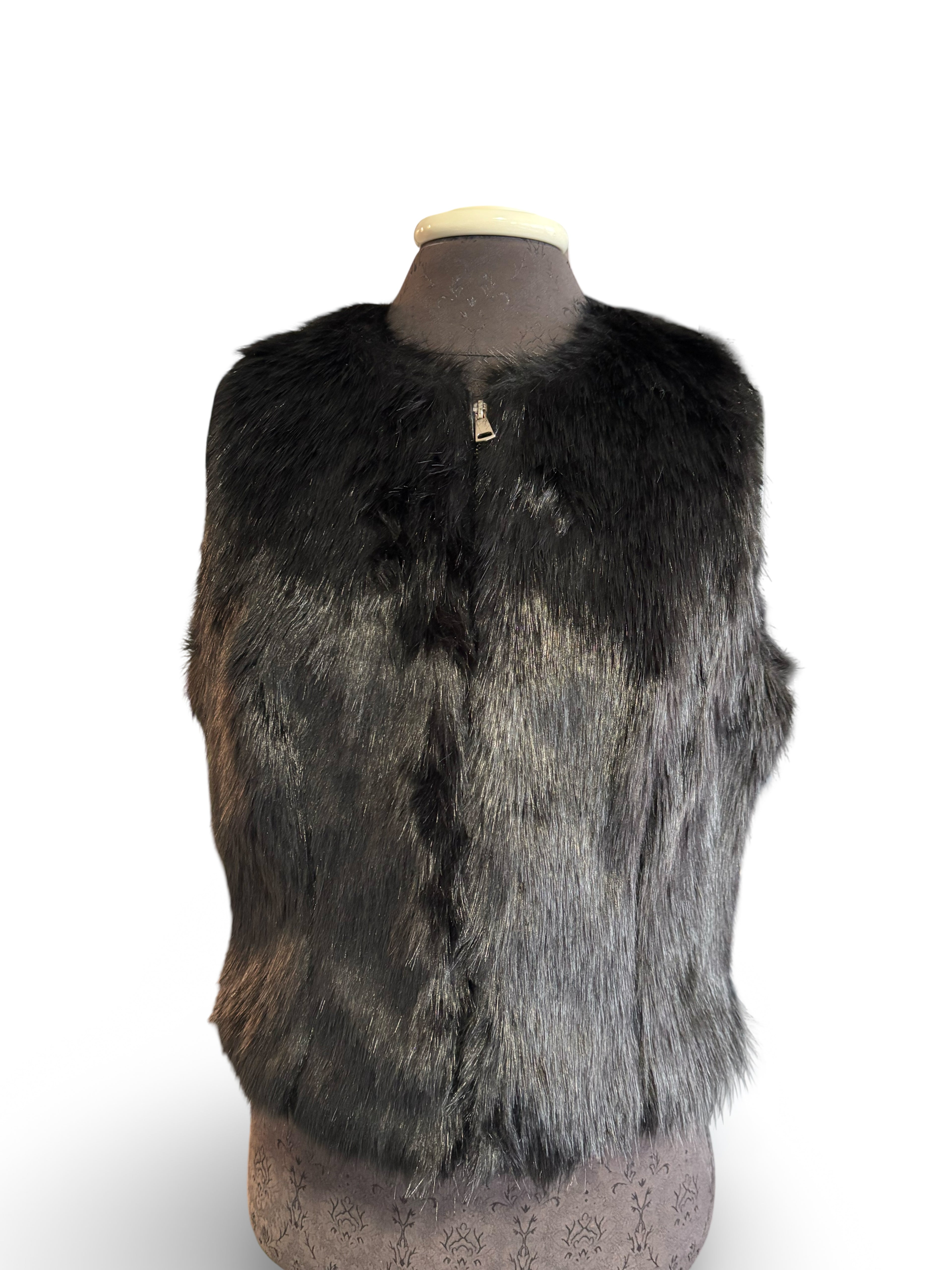 Faux Fur Zipper Closure Vest