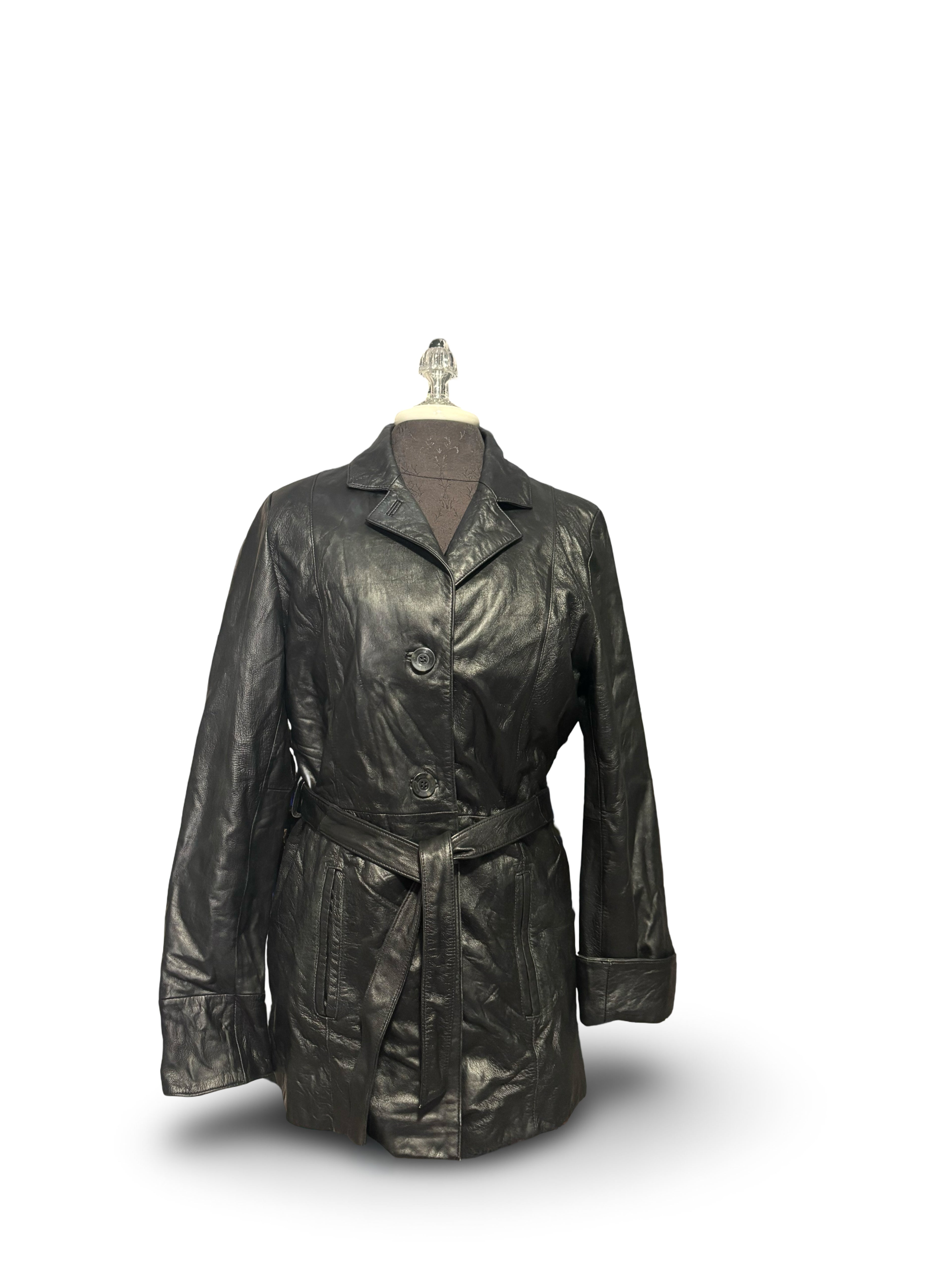 Wilson’s Genuine Leather Tie Coat