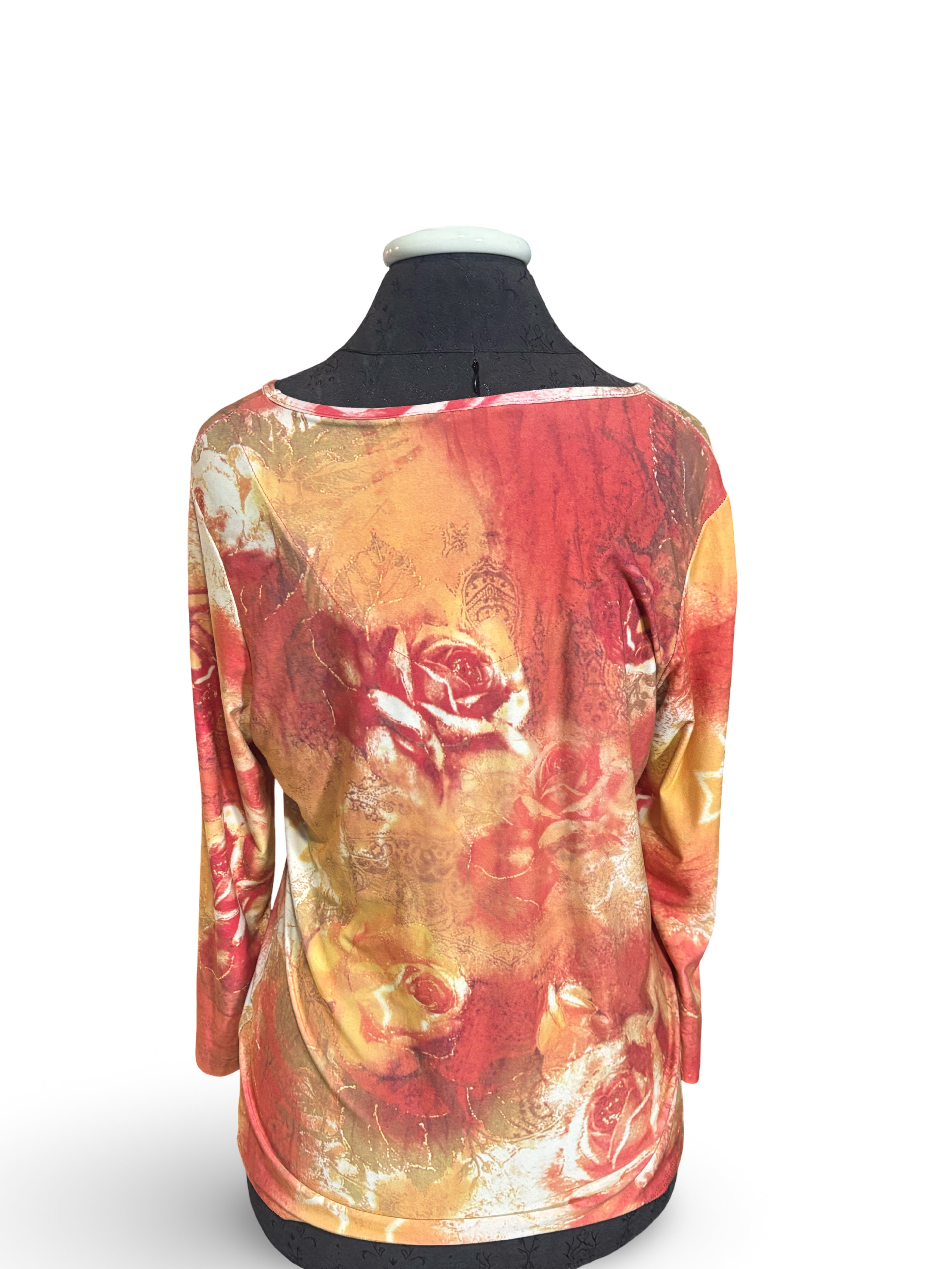 Christopher & Banks Rose Print Top