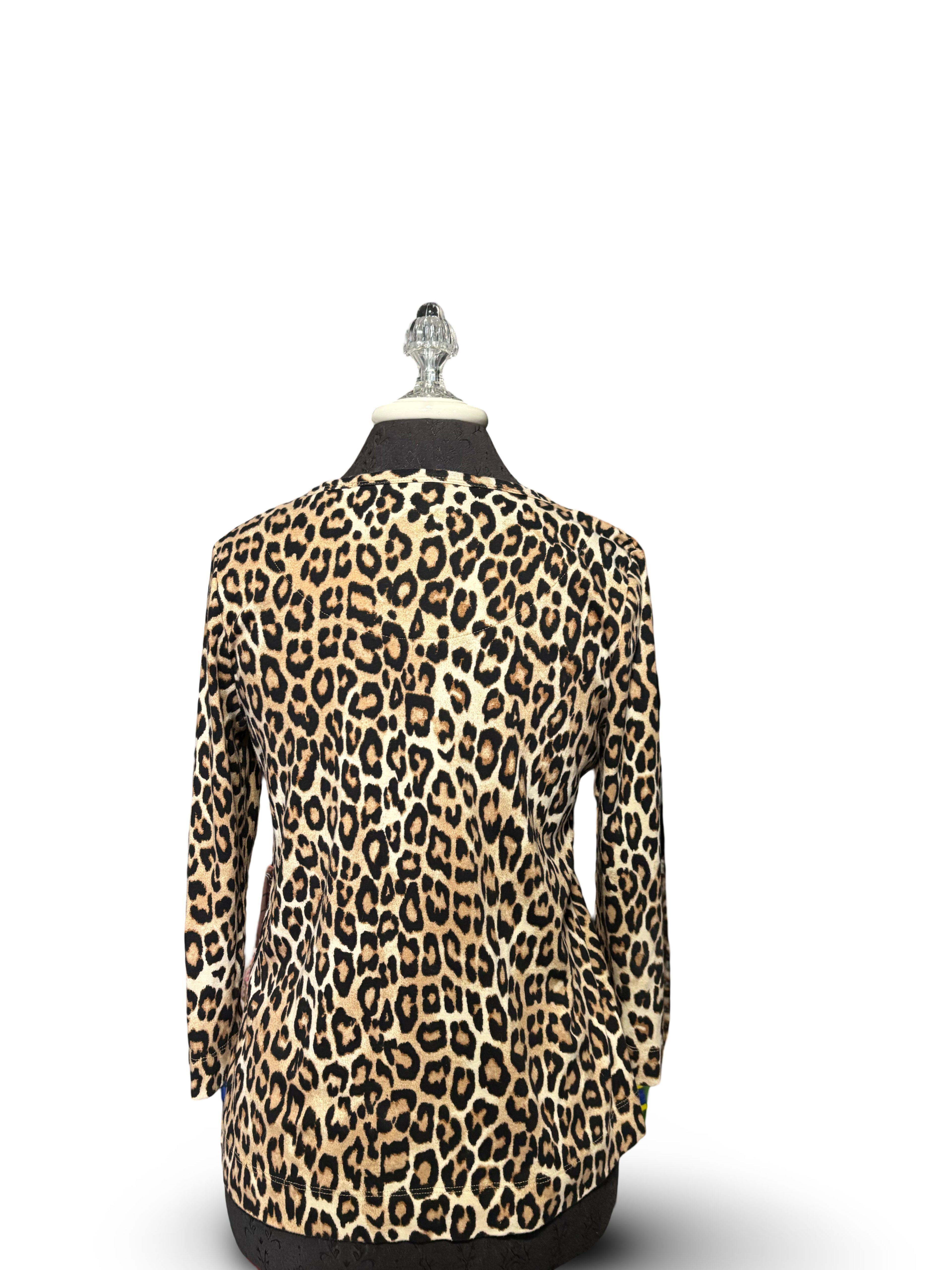 Chicos Longsleeve Leopard Print Top