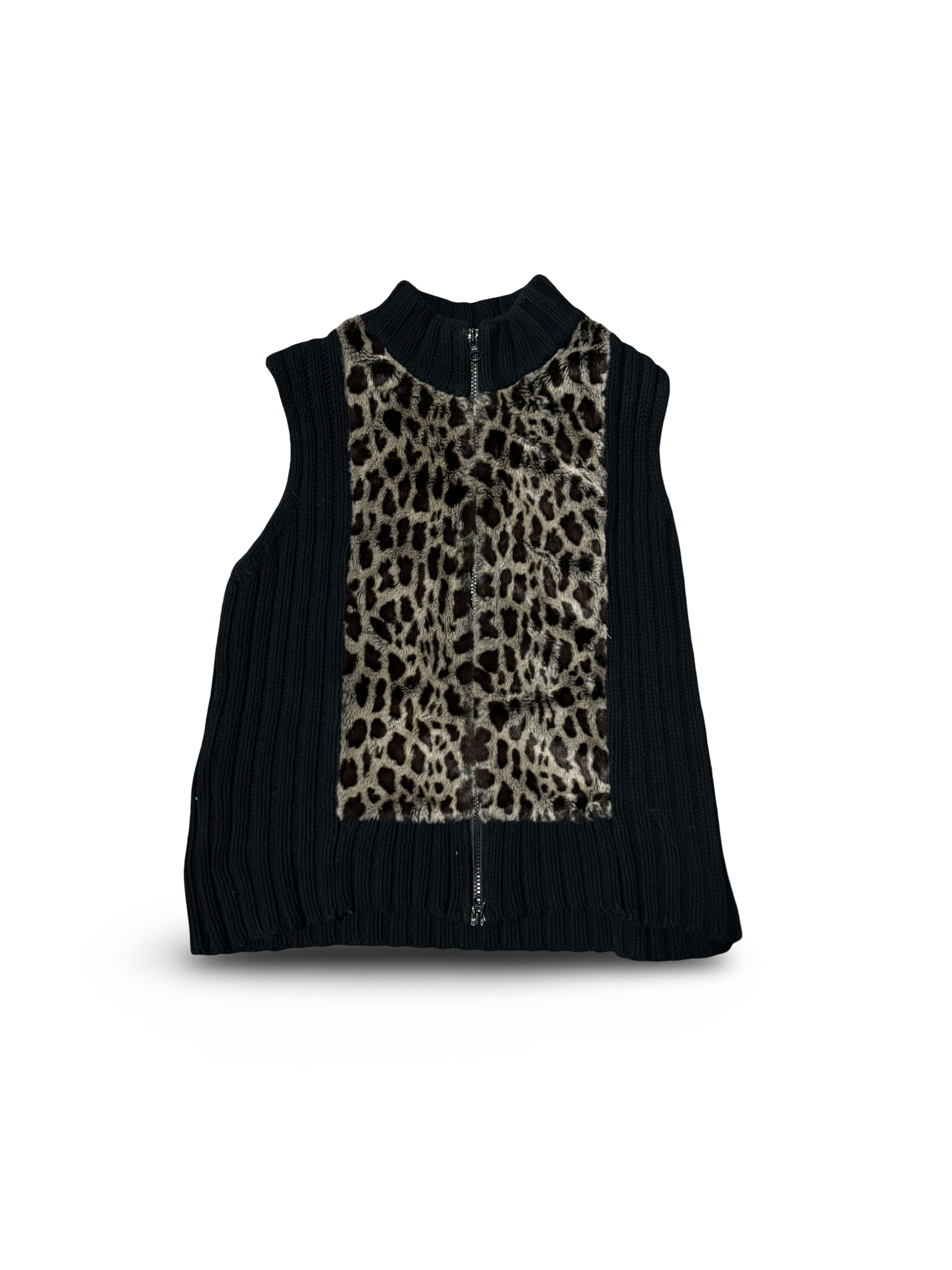 Parkhurst Leopard Print Zip Vest
