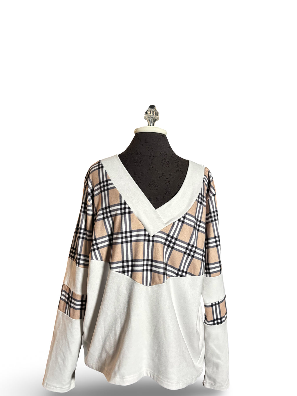 Chicme Long Sleeve Plaid Sweater