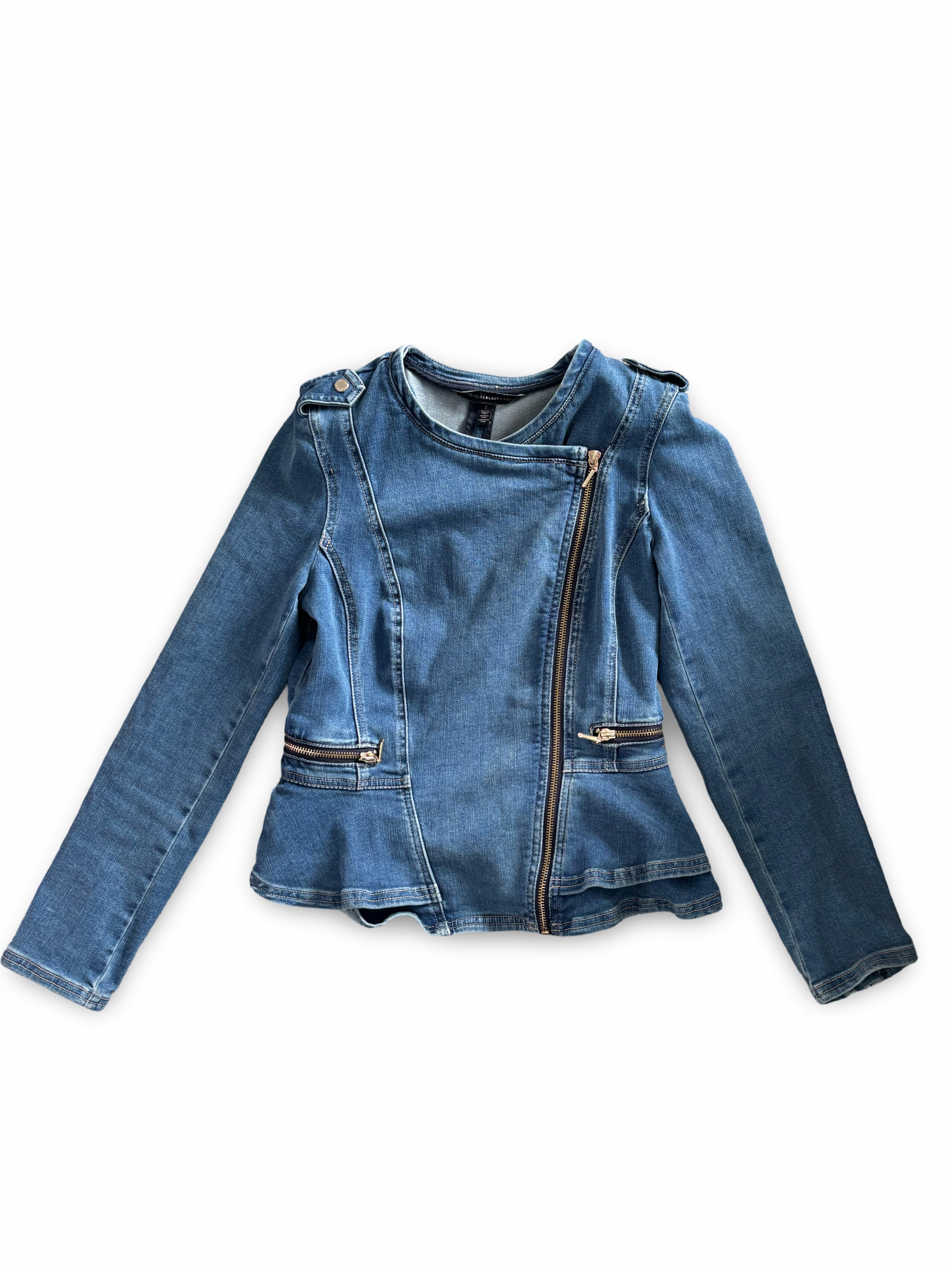 Jean Jacket With Zipper Details