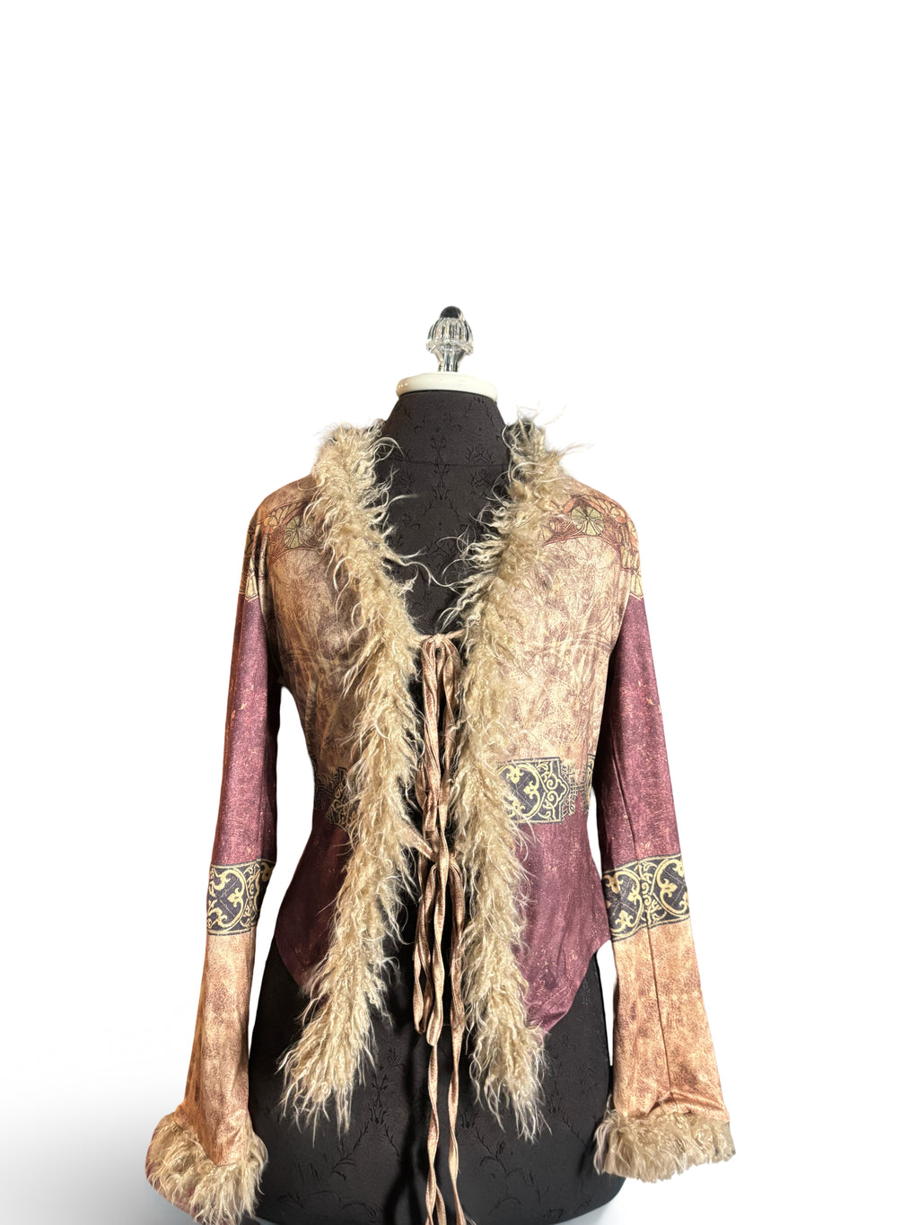 SHEIN Fur Trimmed Top