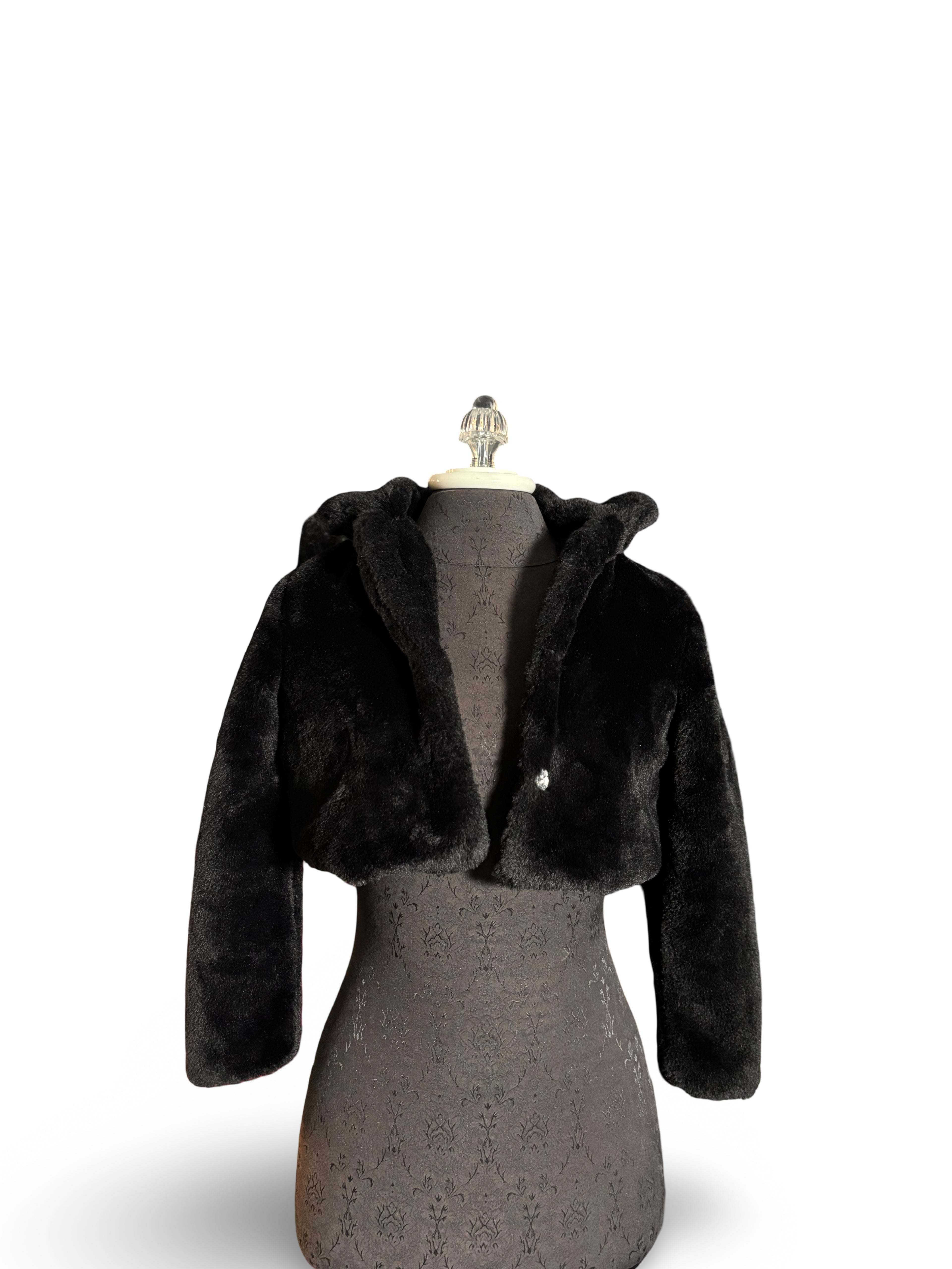 KnitWorks Kids Faux Fur Cropped Jacket