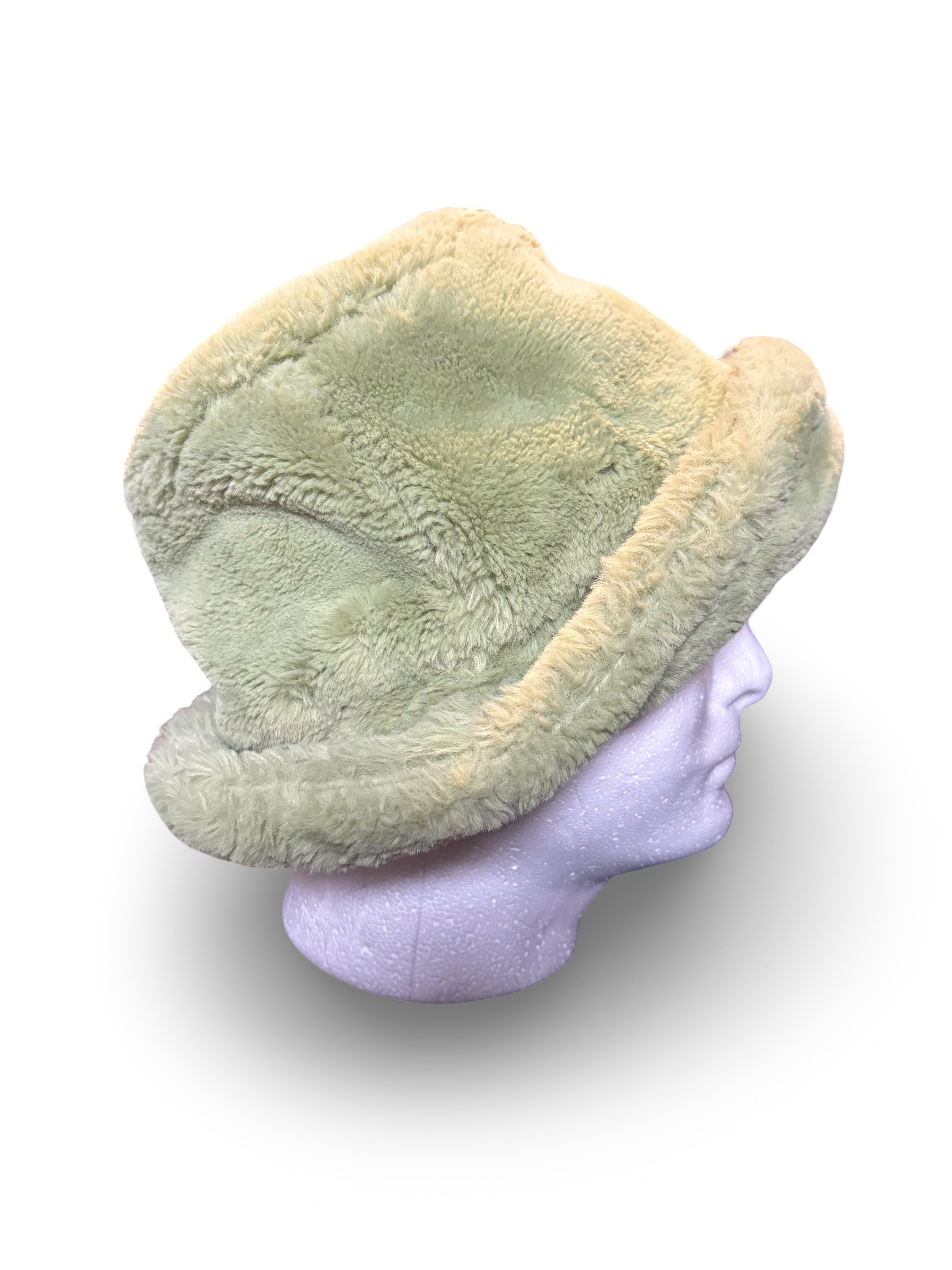 Green Fuzzy Bucket Hat