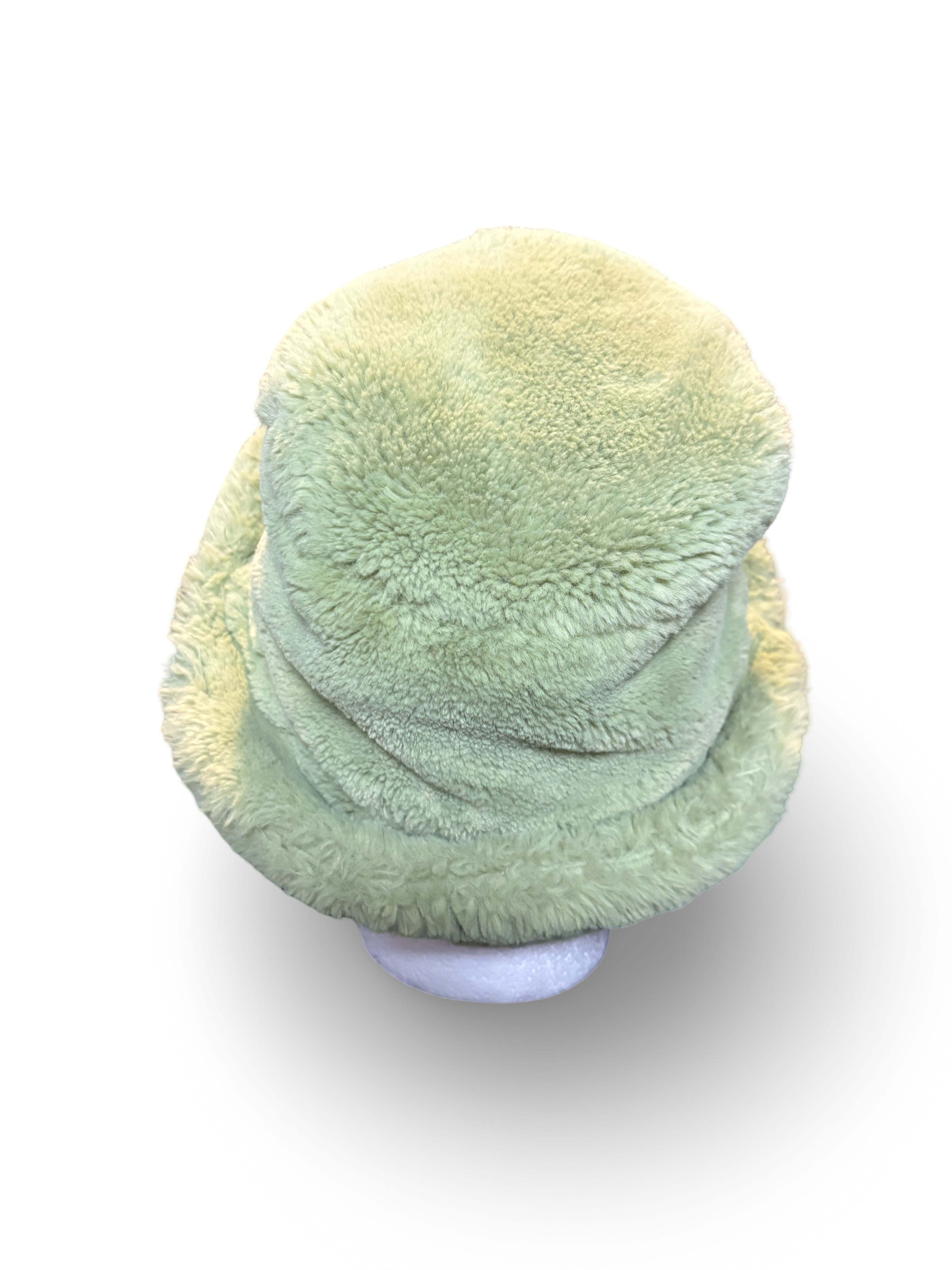 Green Fuzzy Bucket Hat