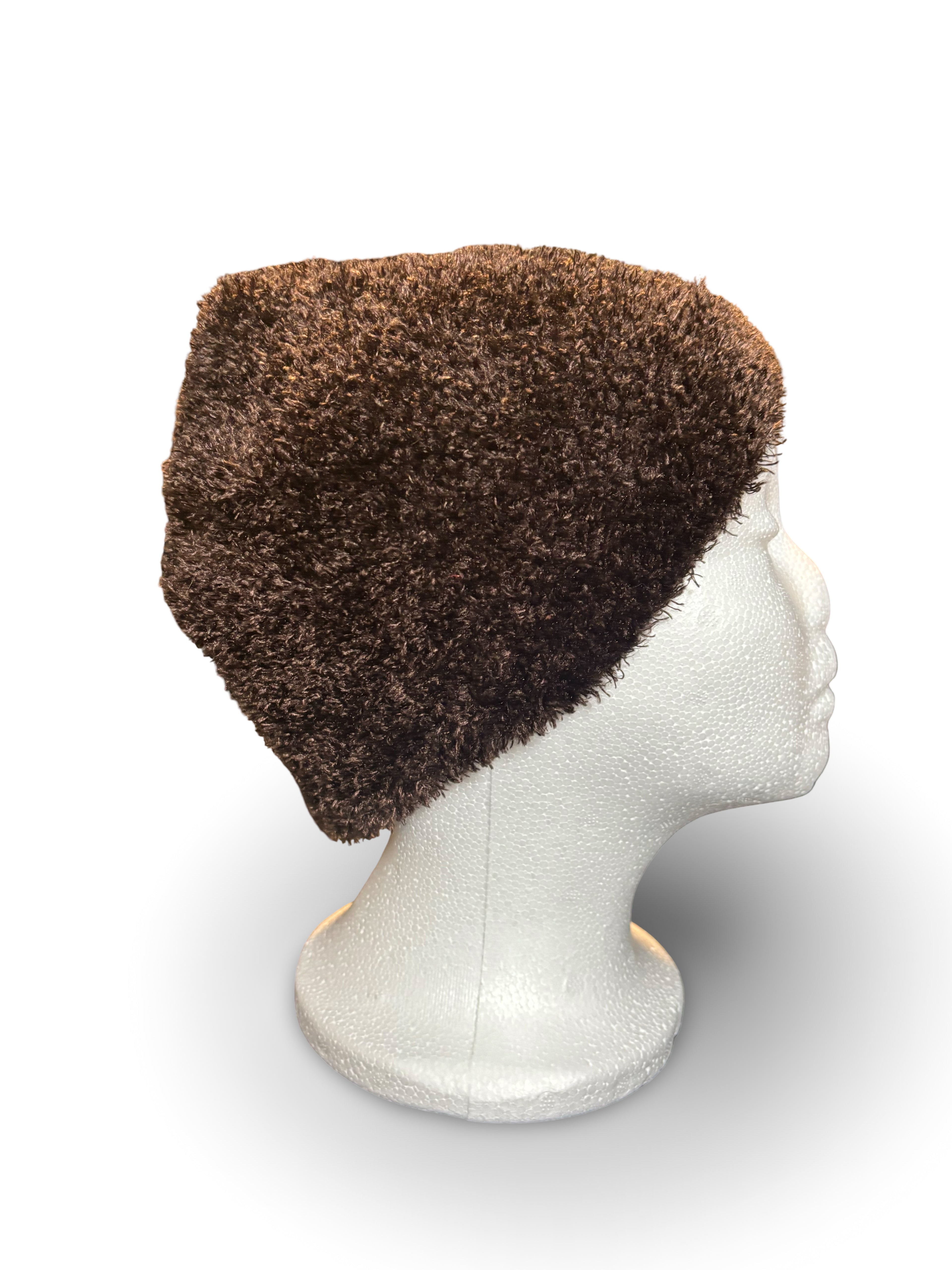 Brown Fuzzy Beanie