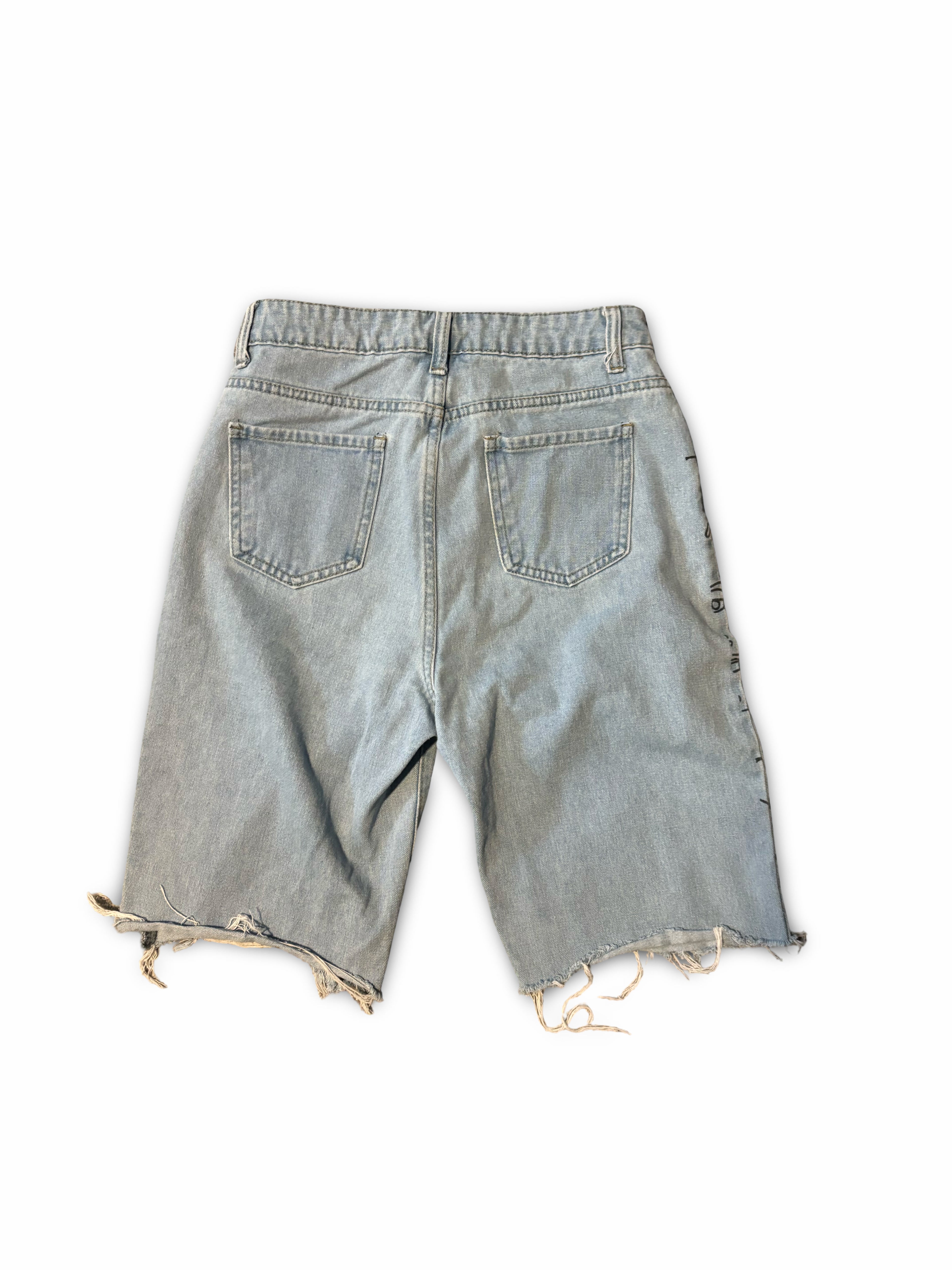 SHEIN Abstract Jorts