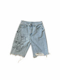 SHEIN Abstract Jorts