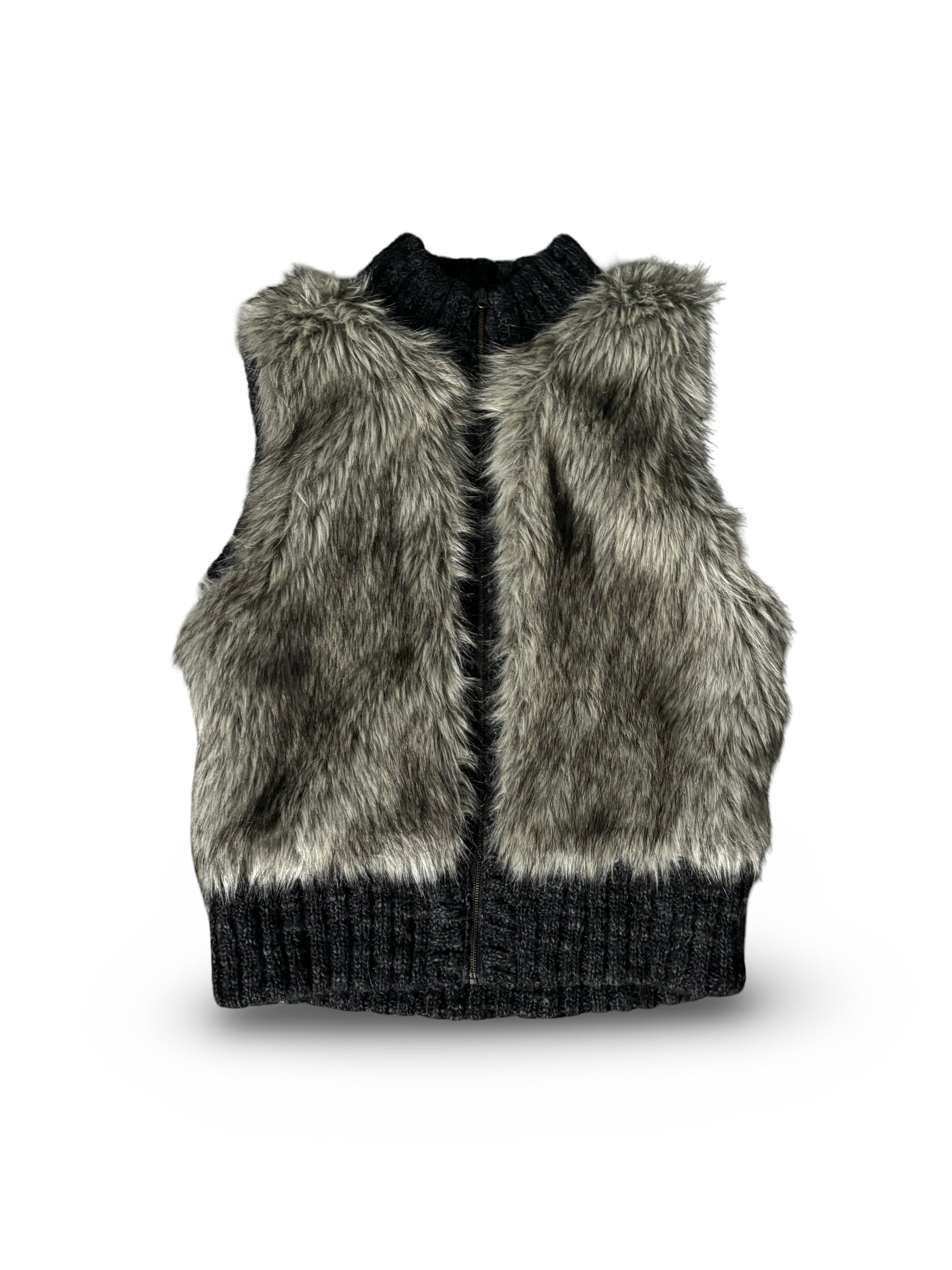 LOFT Faux Fur Zip Vest