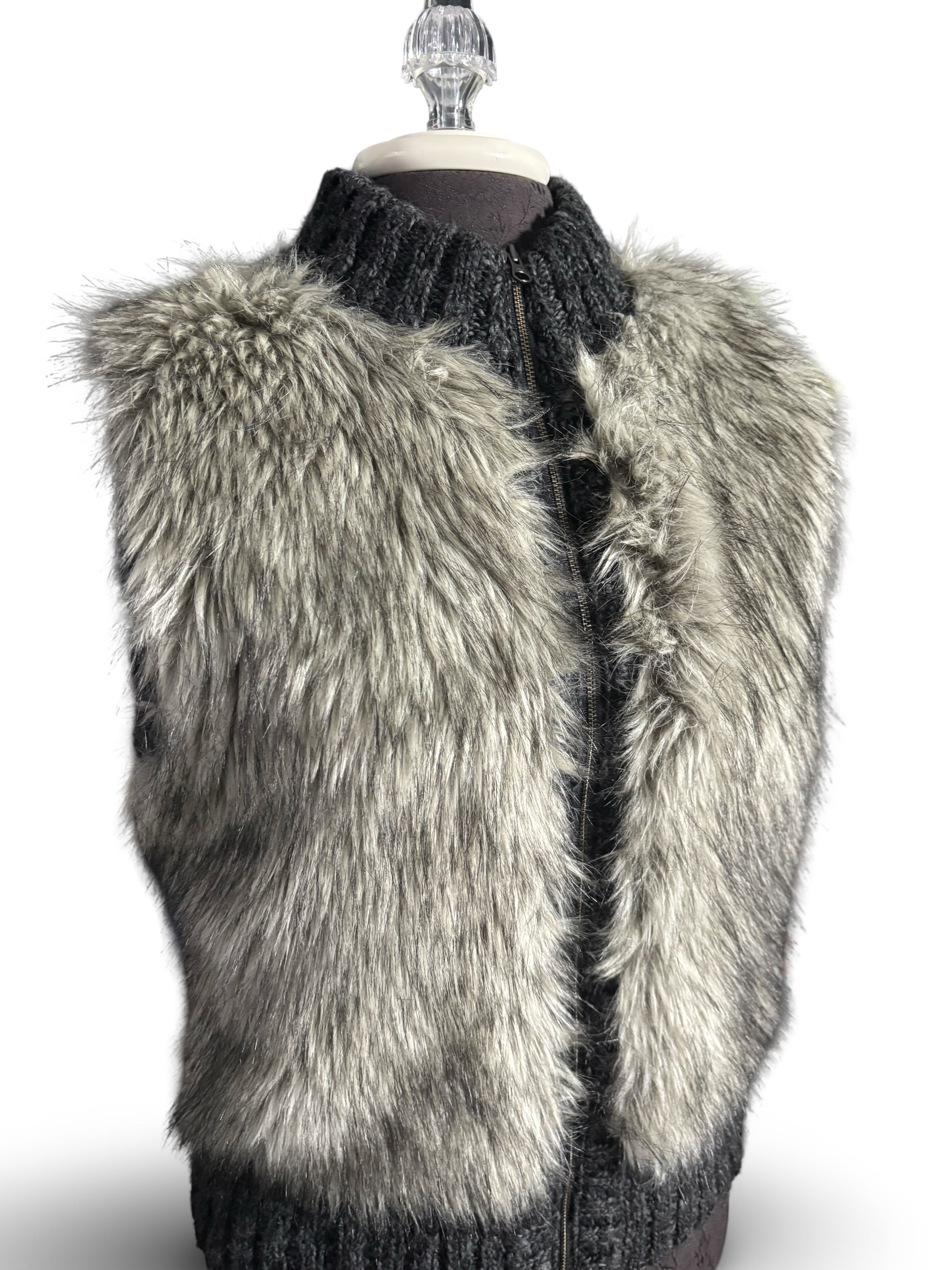 LOFT Faux Fur Zip Vest