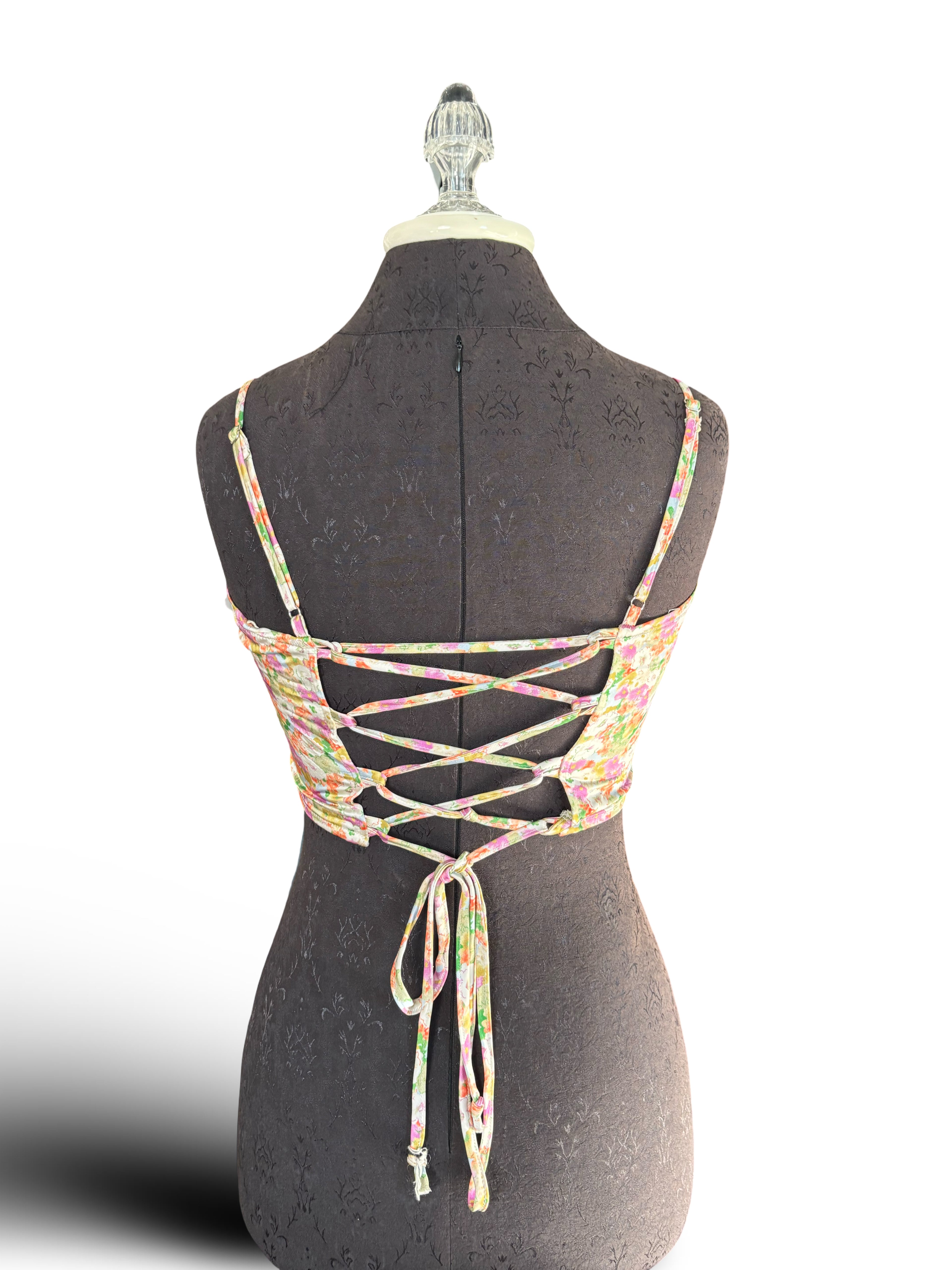 Floral Back Tie Shirt