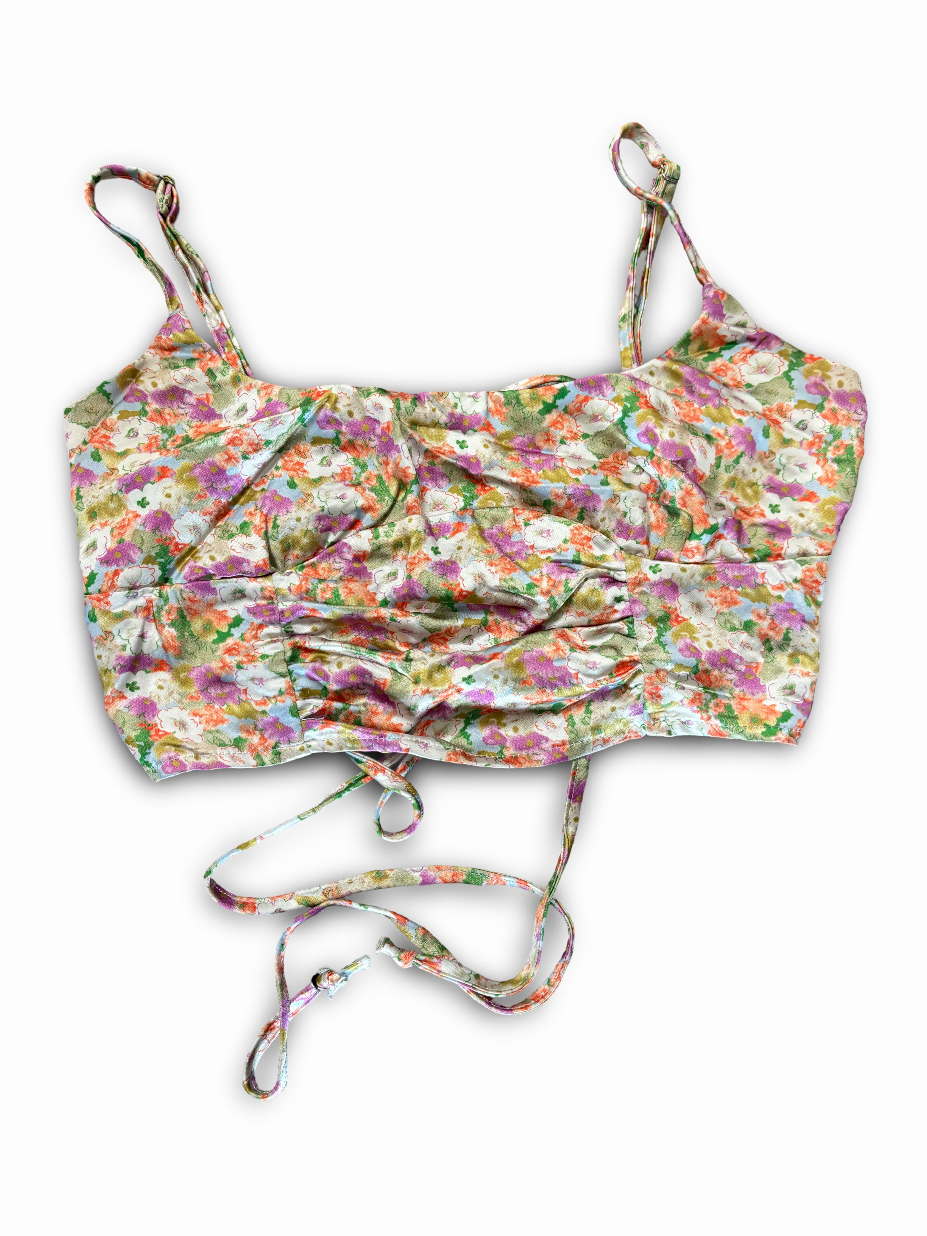 Floral Back Tie Shirt