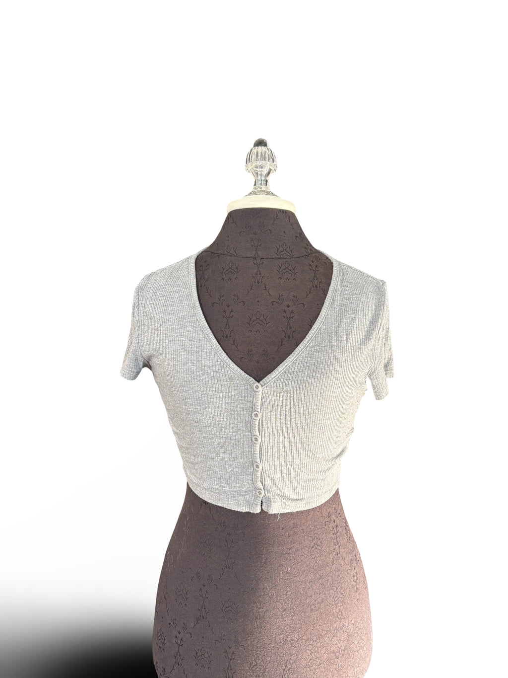 SHEIN Button Up Crop Top