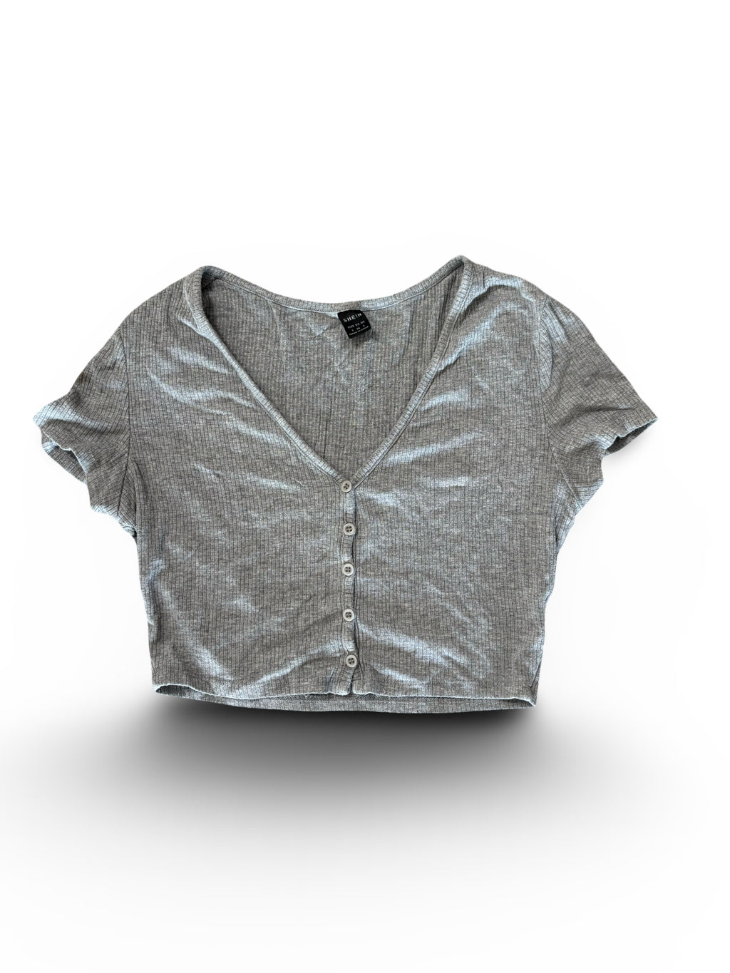 SHEIN Button Up Crop Top