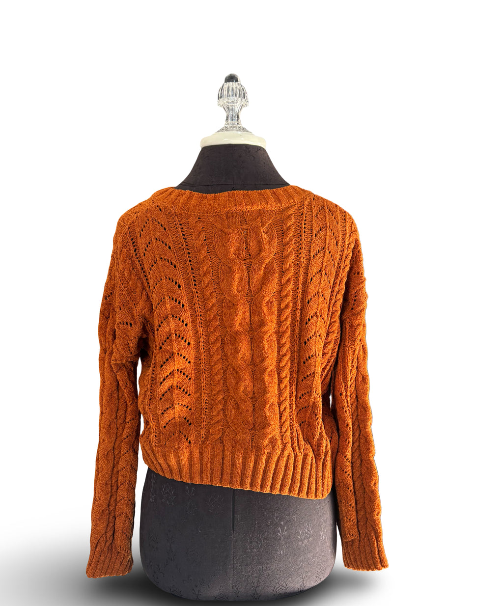 Pink Rose Cropped Sweater